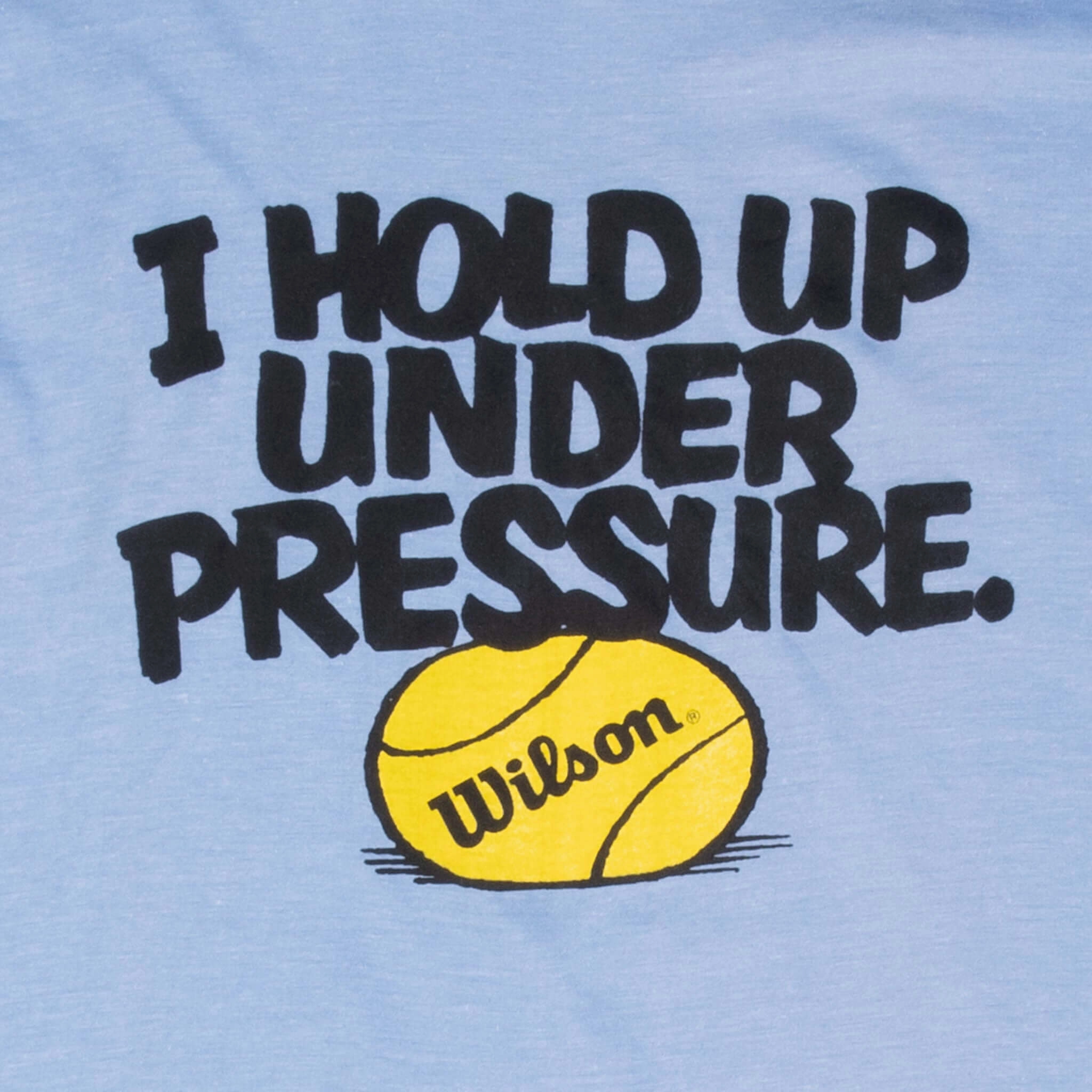 VINTAGE WILSON TENNIS BLUE TEE SHIRT 1980S SMALL MADE IN USA DEADSTOCK
