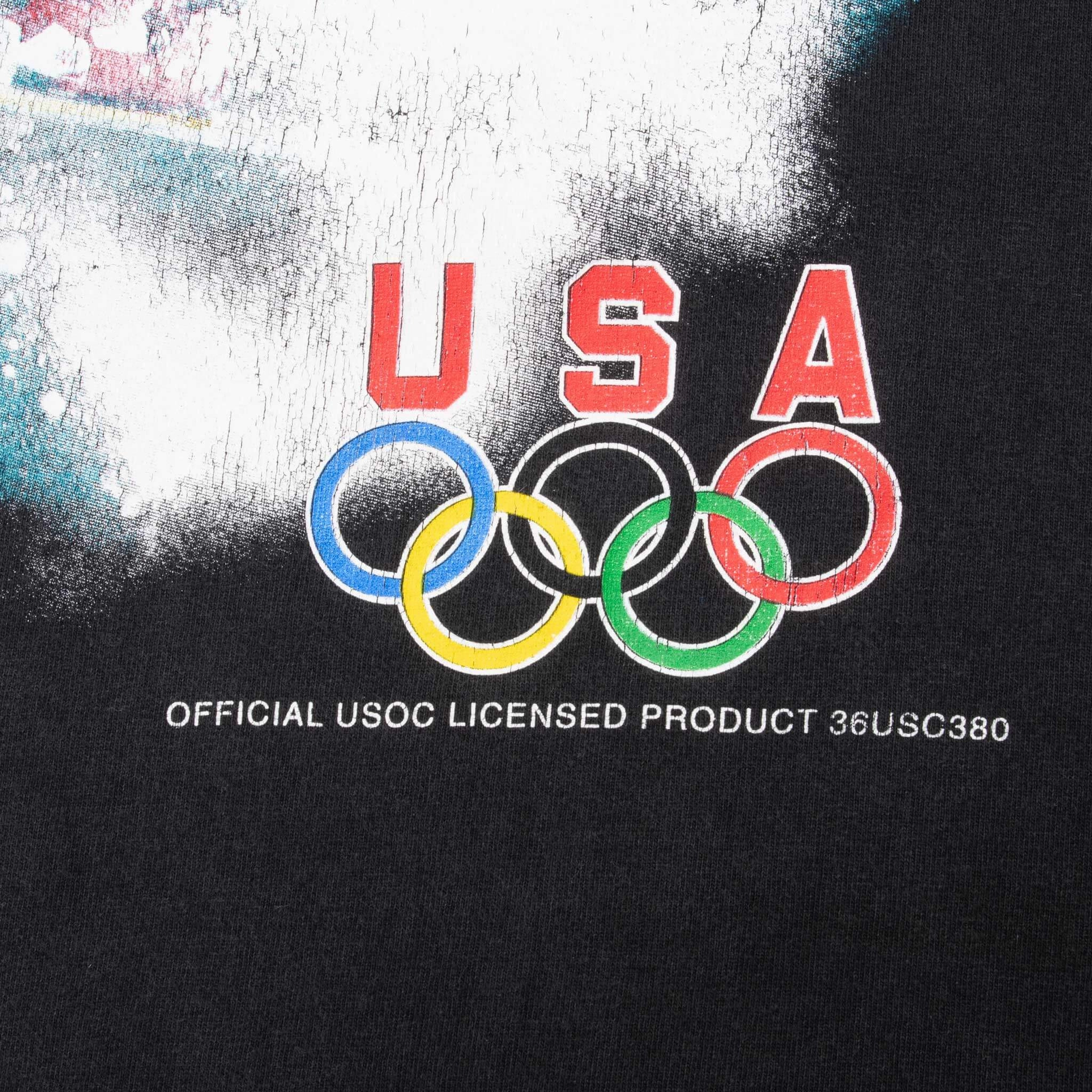 VINTAGE WINTER OLYMPICS TEAM USA SKI TEE SHIRT 1990S XL