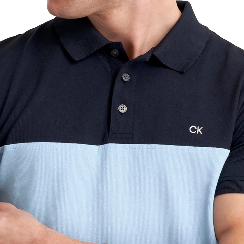 Deal Of The Century Never Just Walk Calvin Klein Colour Block Polo Shirt - Navy/Blue