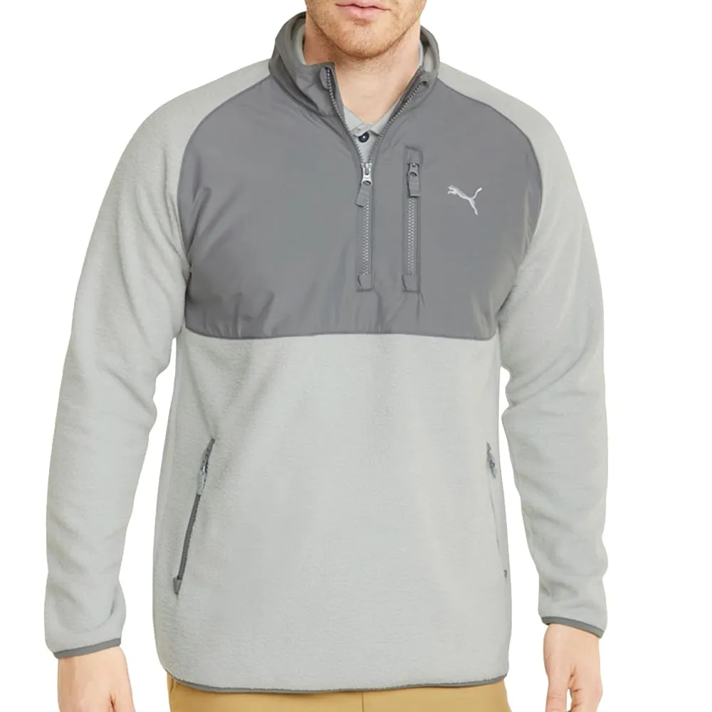New Year's Eve Sale Puma Sherpa 1/4 Zip Pullover - High Rise/Quiet Shade