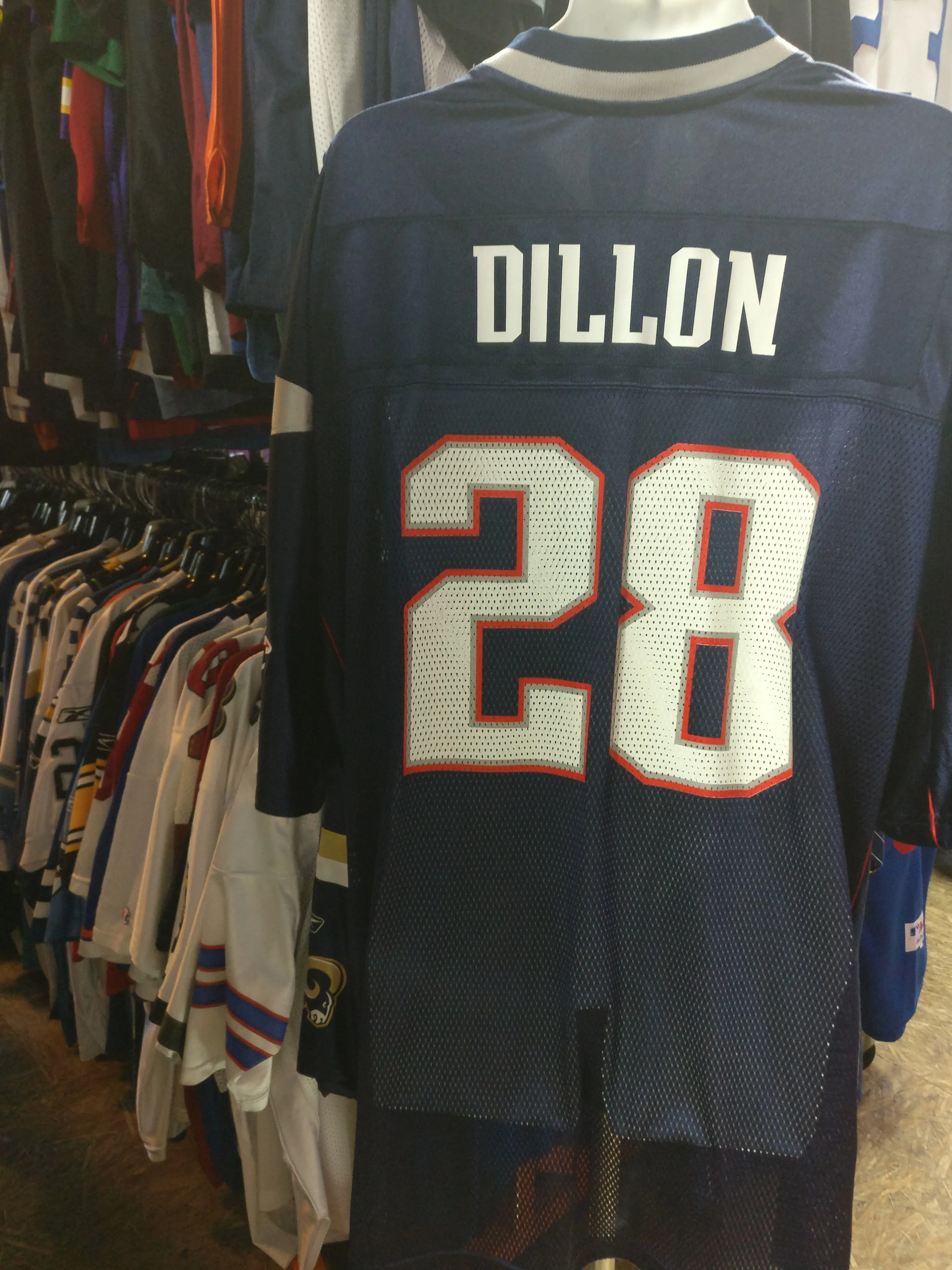 Vtg #28 COREY DILLON NE Patriots NFL Reebok Jersey 2XL (Deadstock)