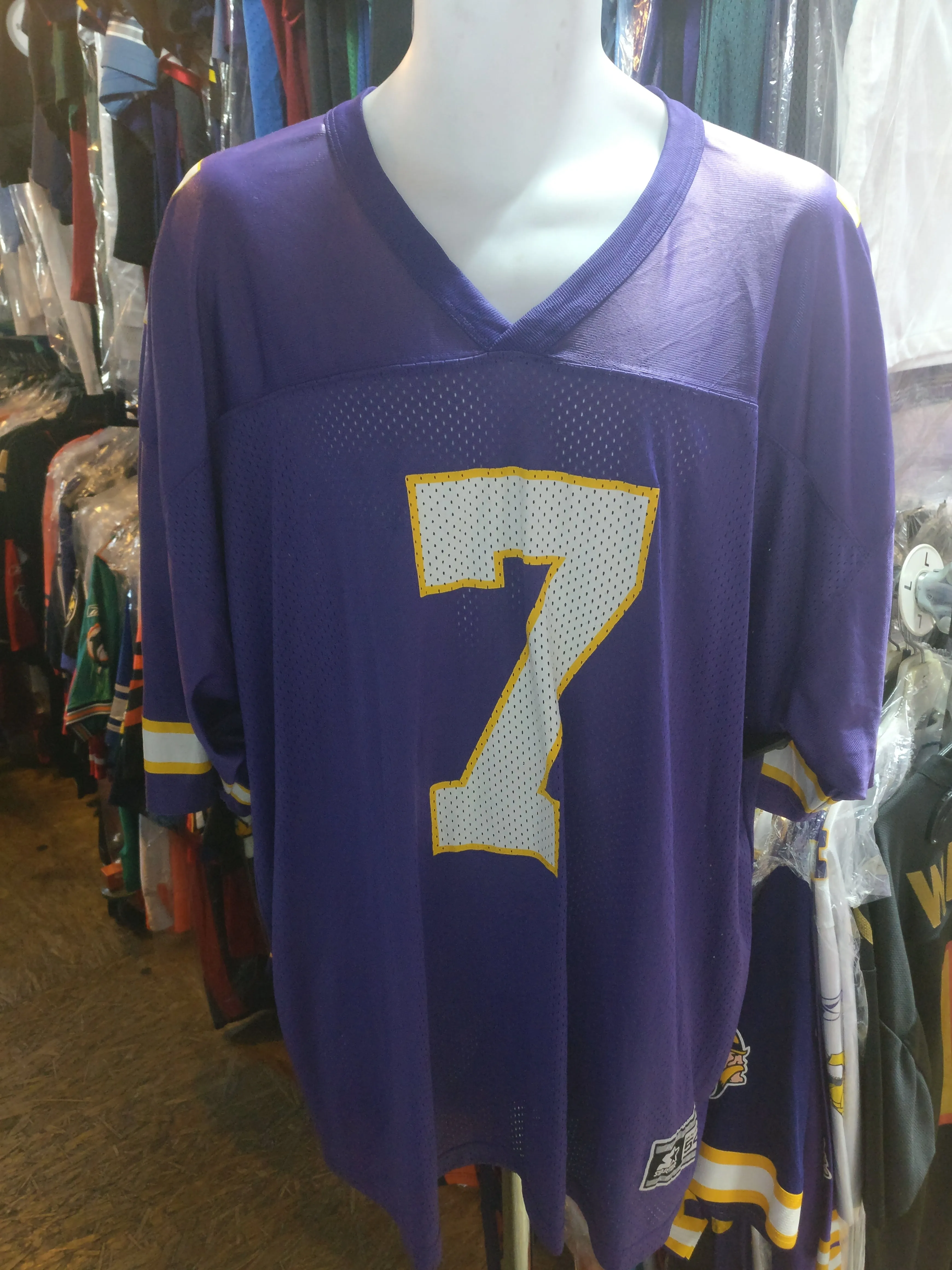 Vtg #7 RANDELL CUNNINGHAM Minnesota Vikings NFL Starter Jersey 54/2XL
