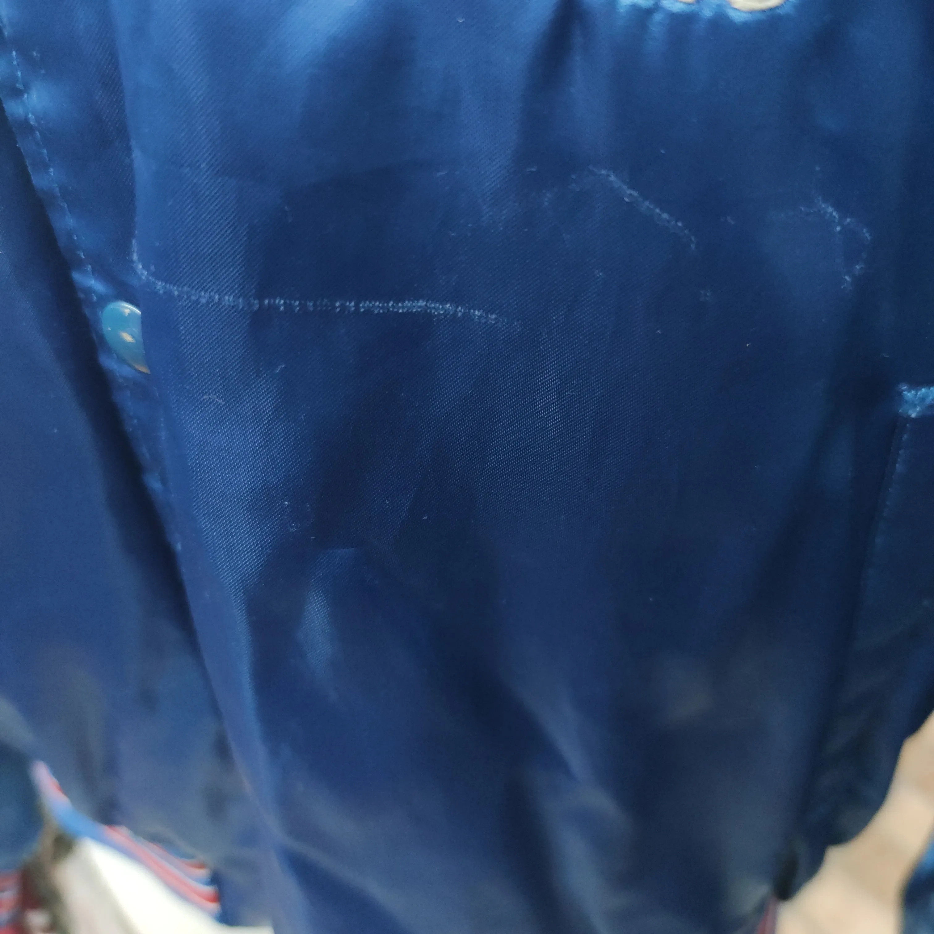 Vtg 80s BUFFALO BILLS NFL Back Embroidery Chalk Line Nylon Jacket XL