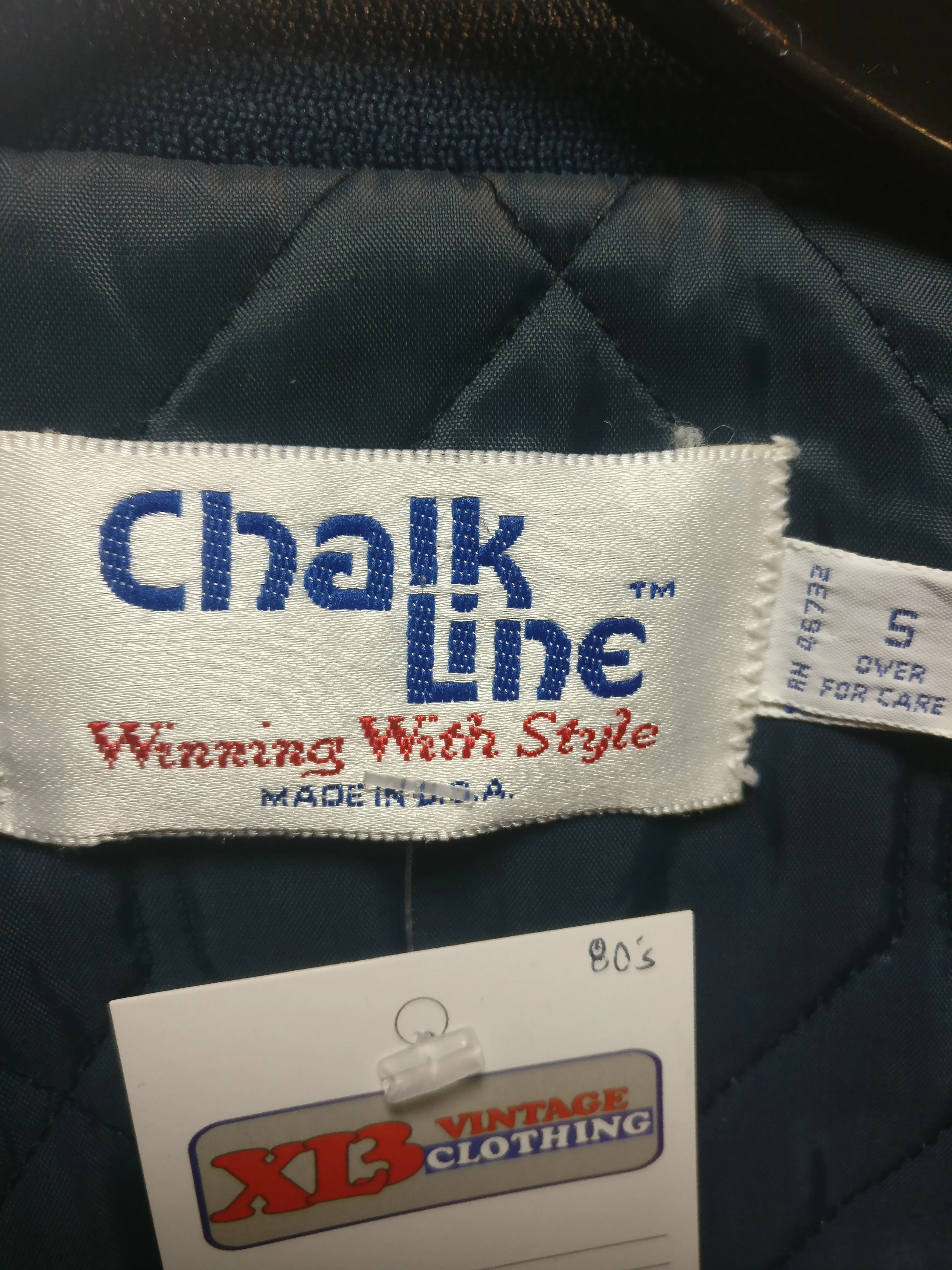 Vtg 80s SAN DIEGO CHARGERS NFL Back Patch Chalk Line Nylon Jacket S
