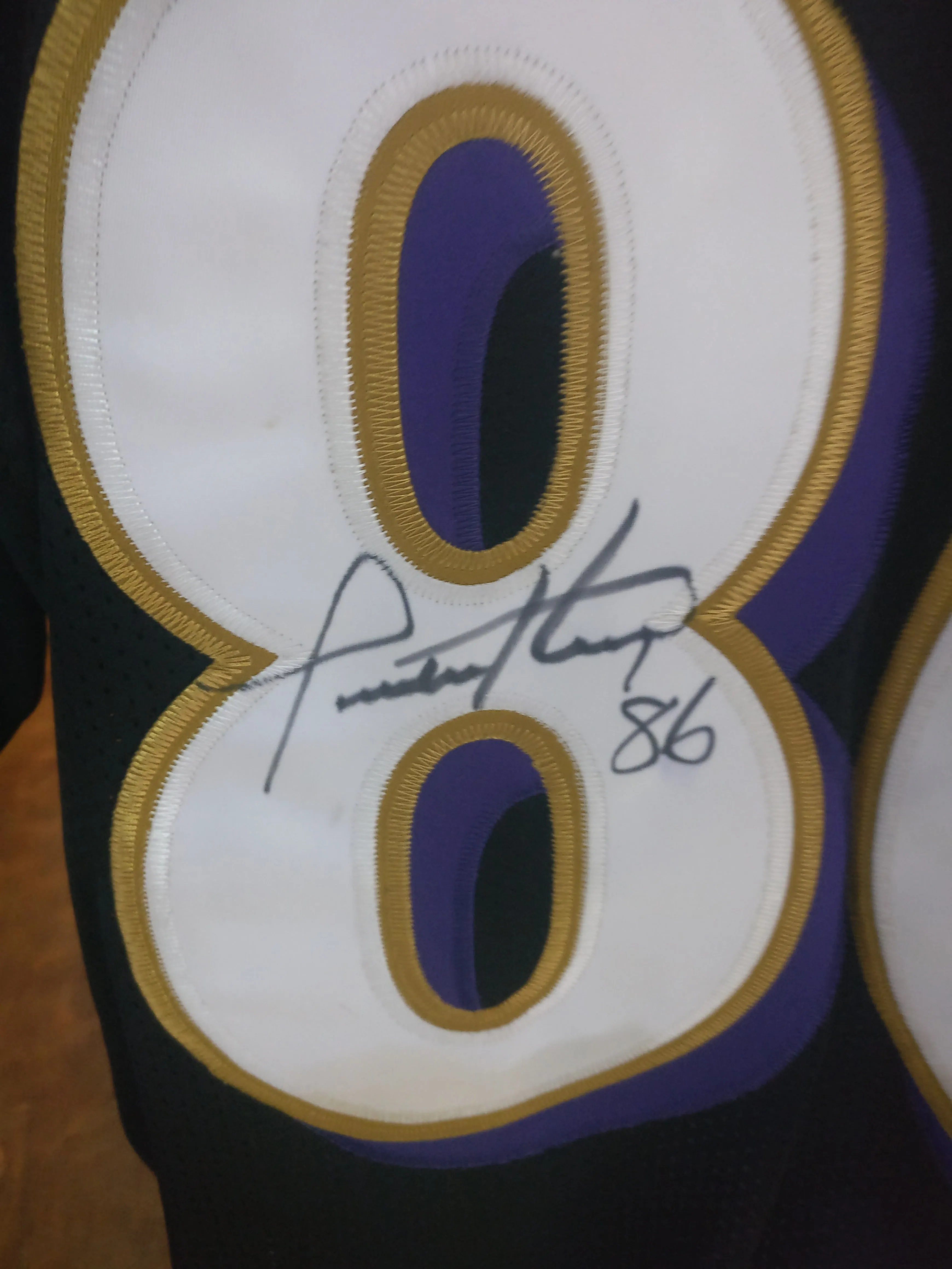 Vtg #86 TODD HEAP Baltimore Ravens Reebok Authentic Jersey 50 (Signed)