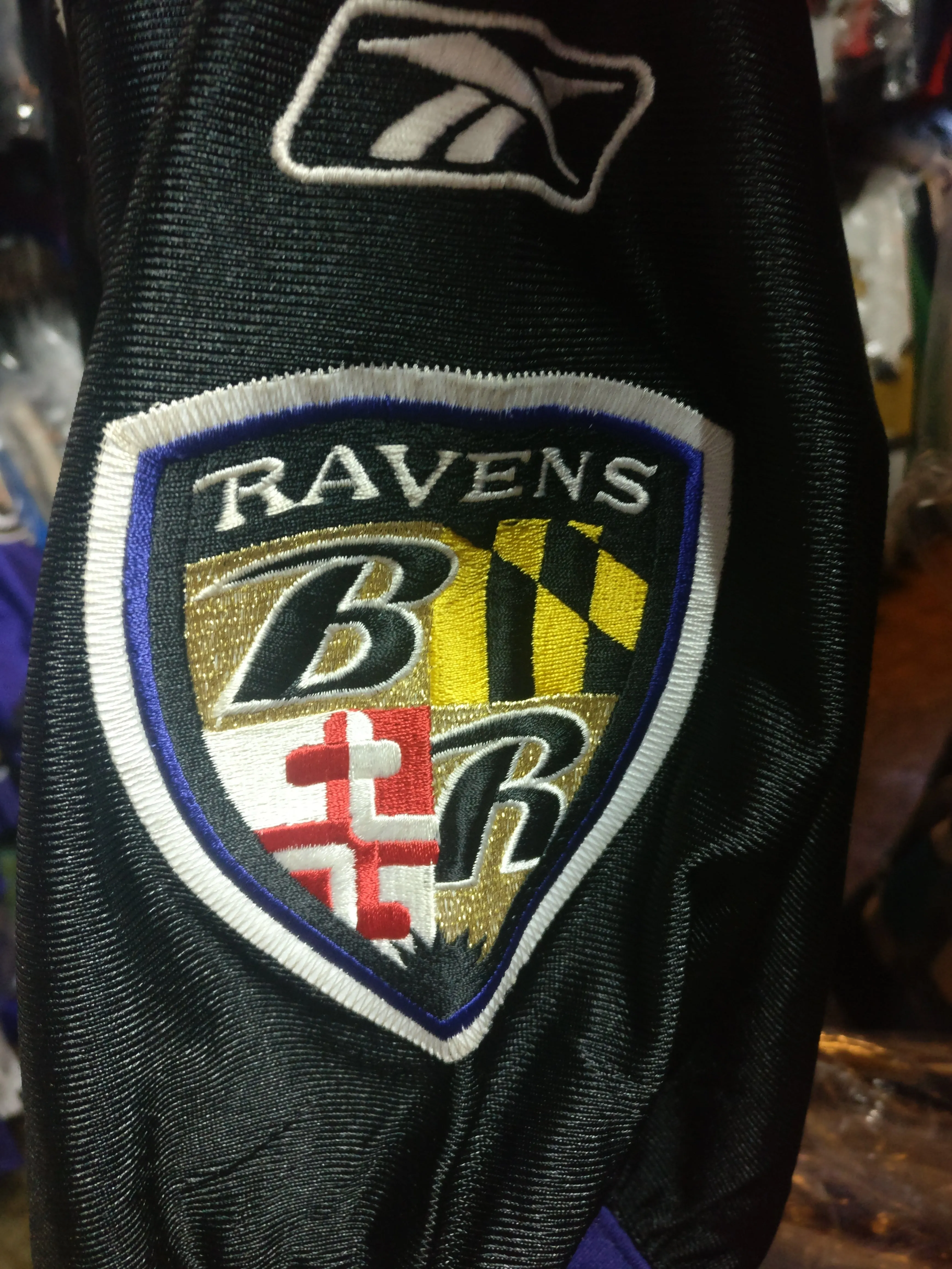 Vtg #86 TODD HEAP Baltimore Ravens Reebok Authentic Jersey 50 (Signed)