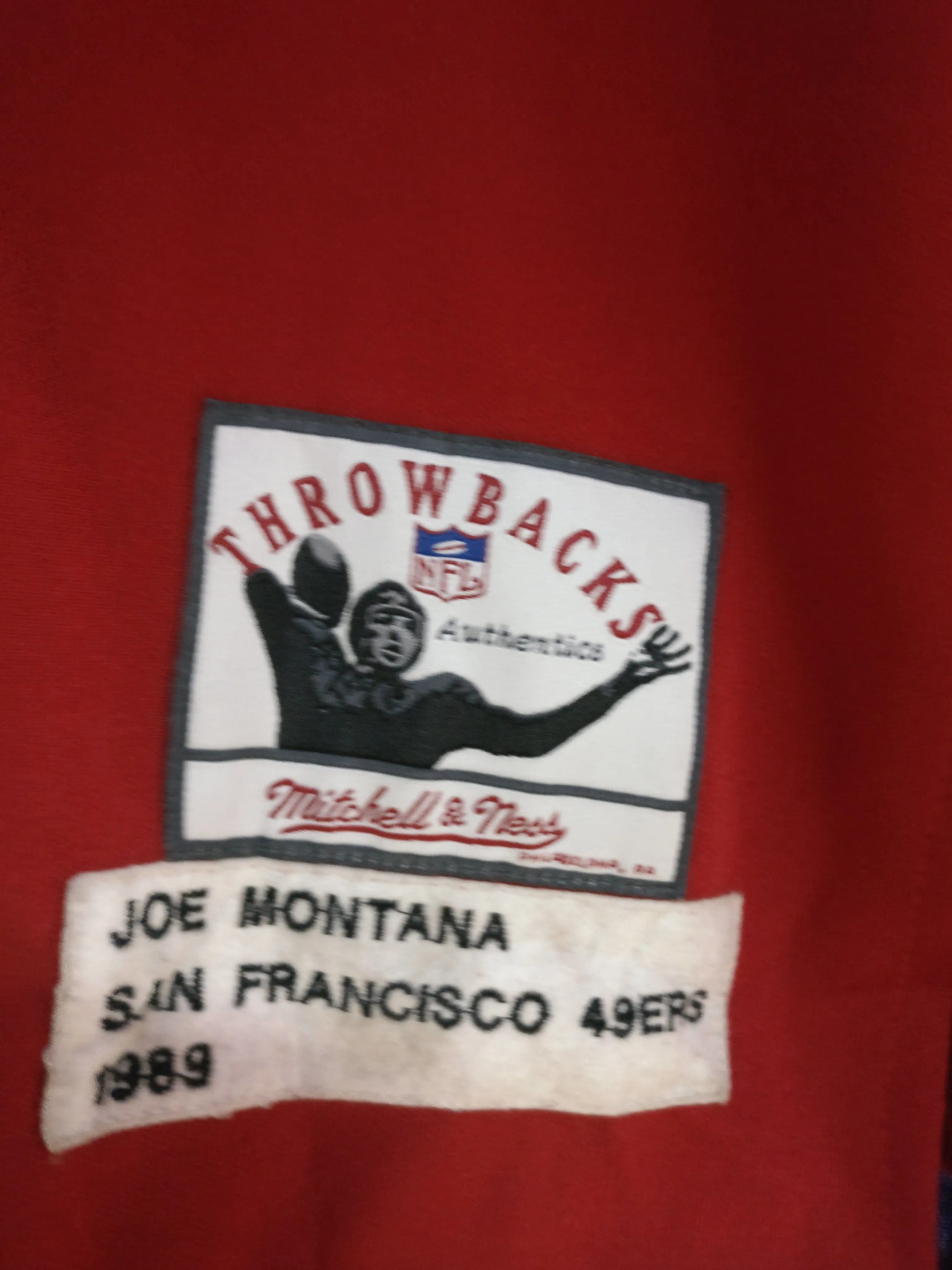 Vtg '89 #16 JOE MONTANA S F 49ers NFL Mitchell & Ness Jersey 60