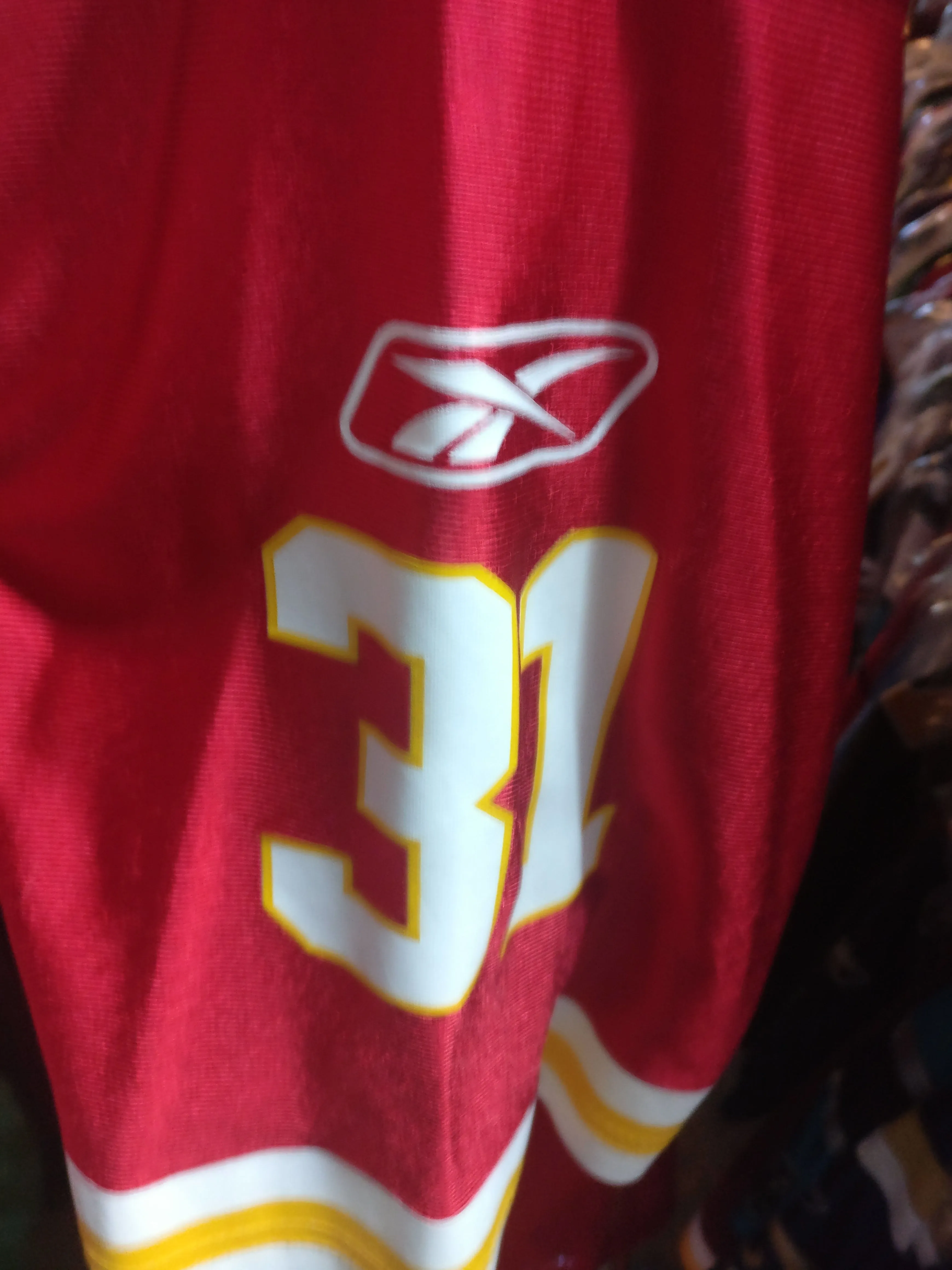 Vtg#31PRIEST HOLMES Kansas City Chiefs NFL Reebok Jersey XL (Deadstock