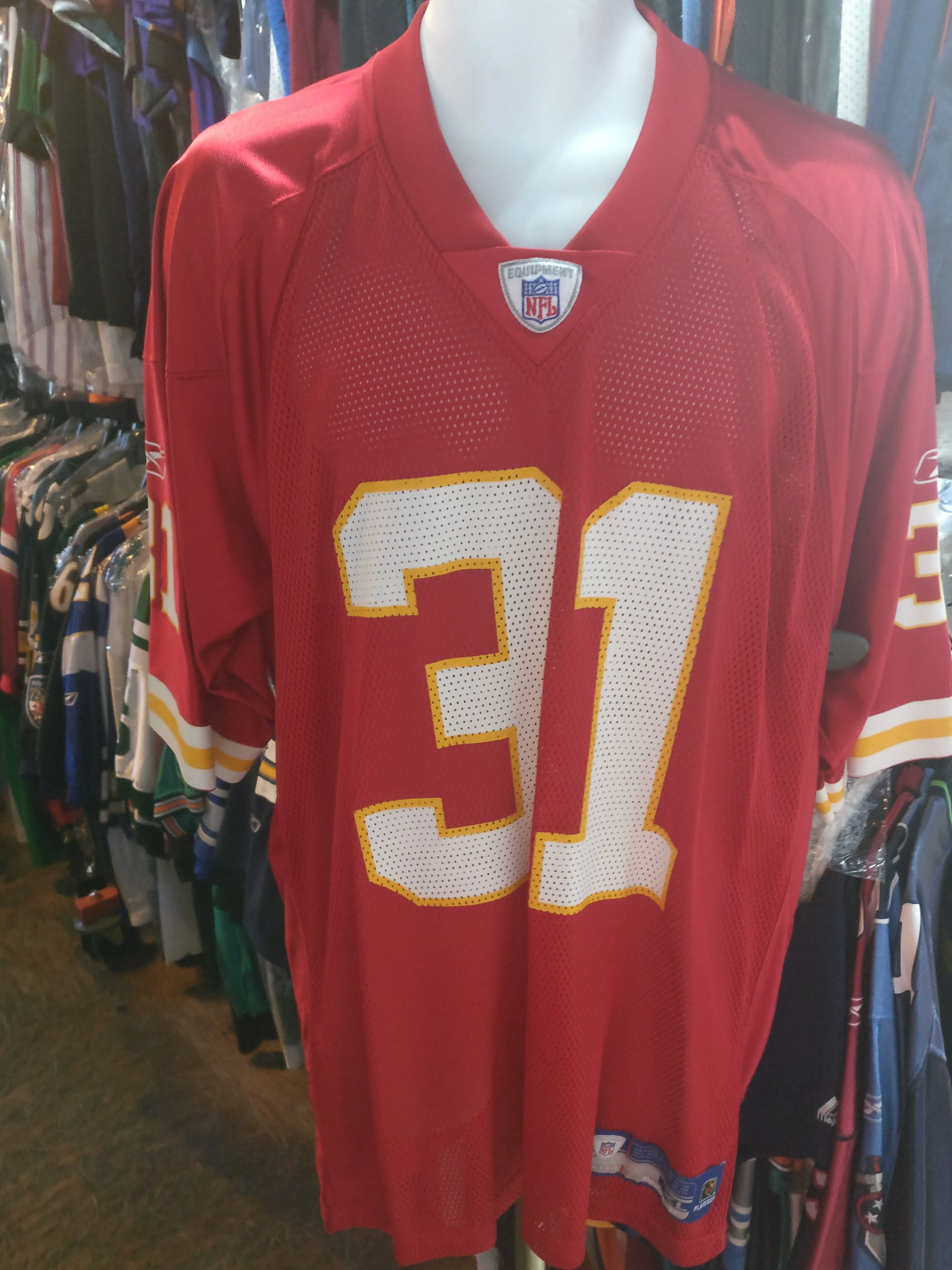 Vtg#31PRIEST HOLMES Kansas City Chiefs NFL Reebok Jersey XL (Deadstock