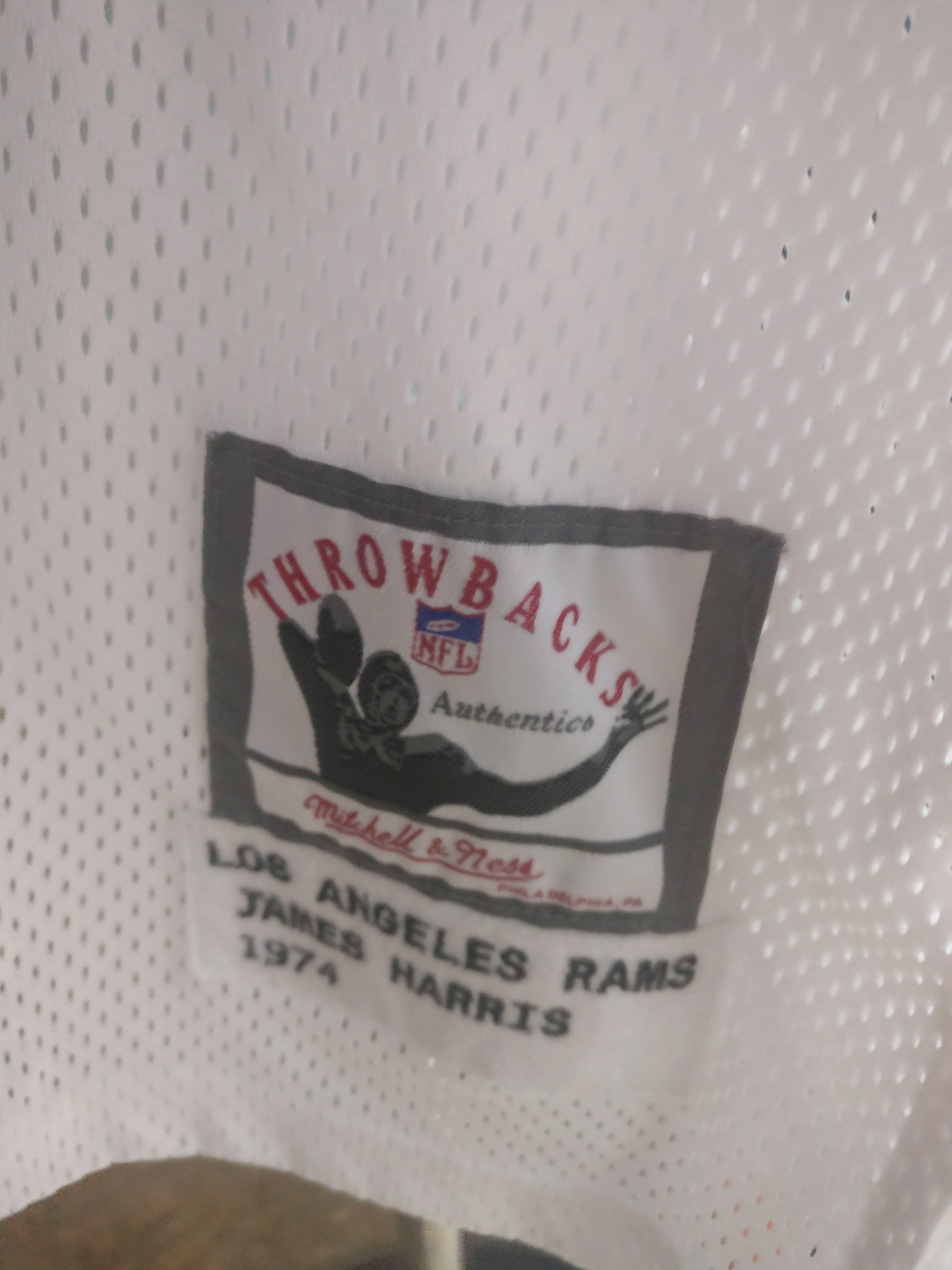 Vtg'74 #12 JAMES HARRIS Los Angeles Rams NFL Mitchell & Ness Jersey 54