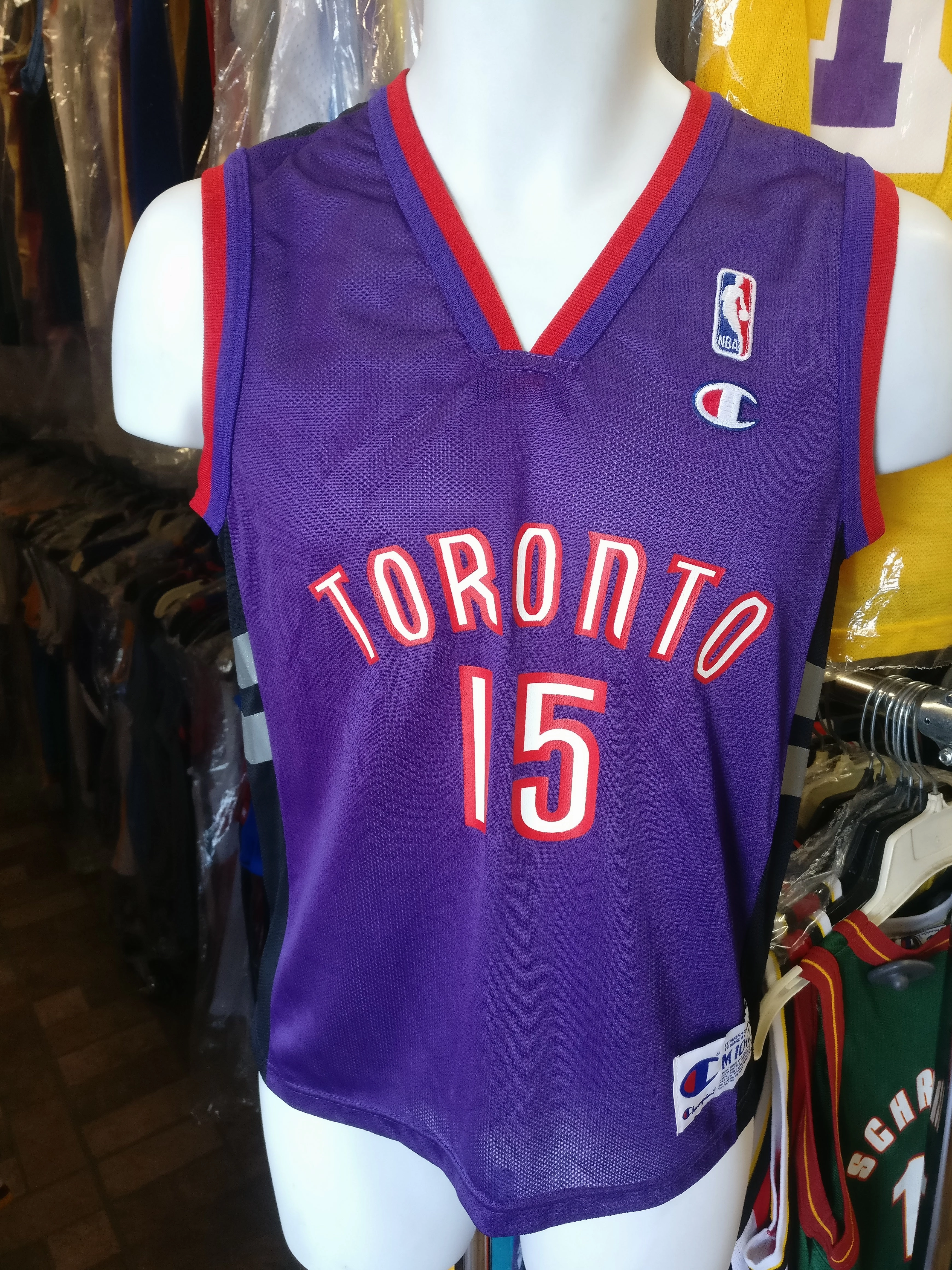Vtg #15 VINCE CARTER Toronto Raptors Champion Jersey 10-12 (Deadstock)