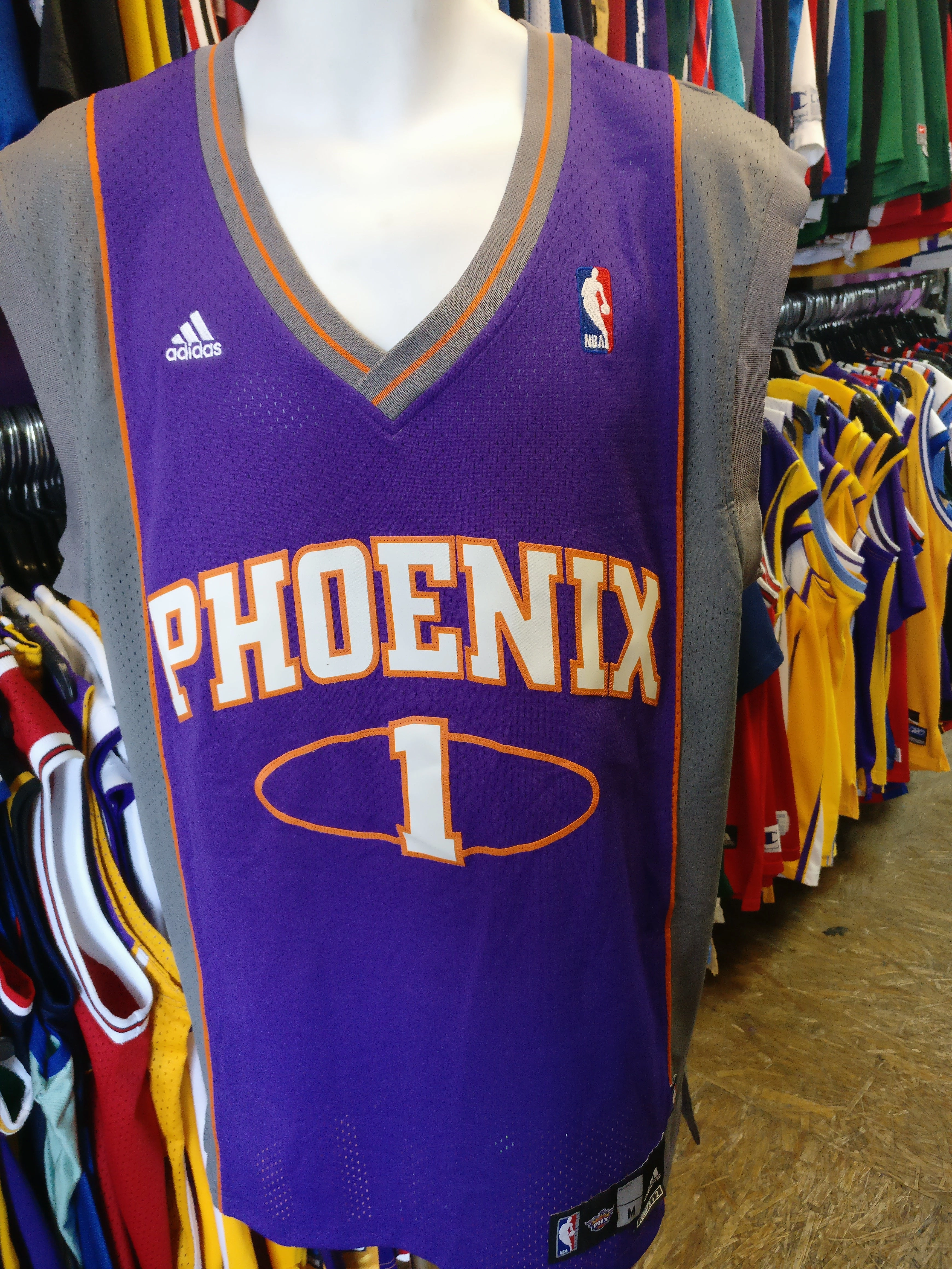 Vtg #1 AMARE STOUDEMIRE Phoenix Suns Adidas Authentic Jersey M
