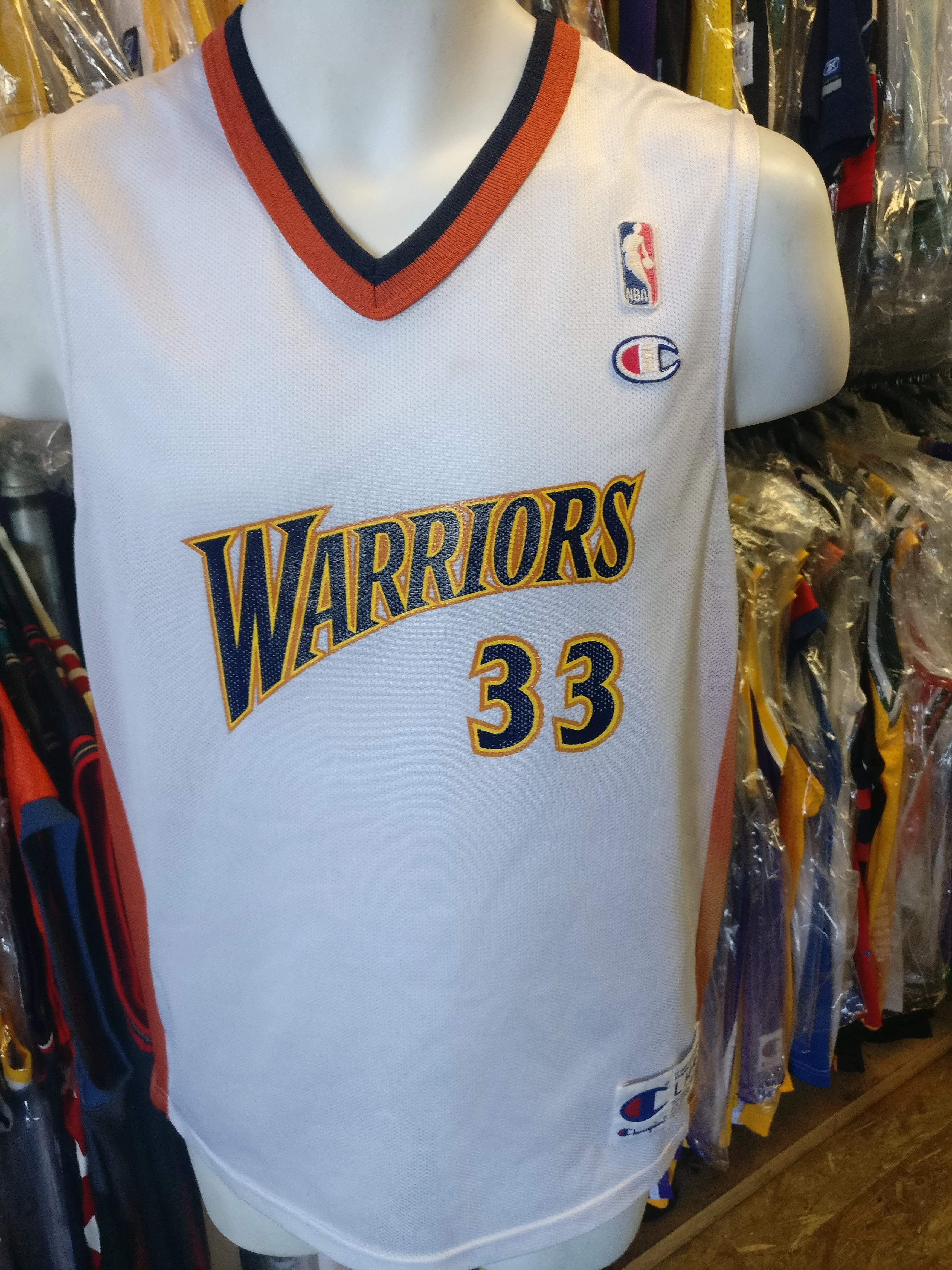 Vtg #33 ANTAWN JAMISON Golden State Warriors NBA Champion Jersey 14-16
