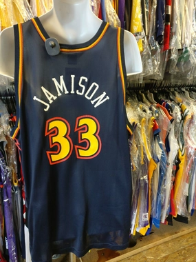 Vtg #33 ANTAWN JAMISON Golden State Warriors NBA Champion Jersey 52