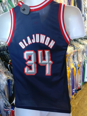 Vtg #34 HAKEEM OLAJUWON Houston Rockets NBA Champion Jersey 10-12
