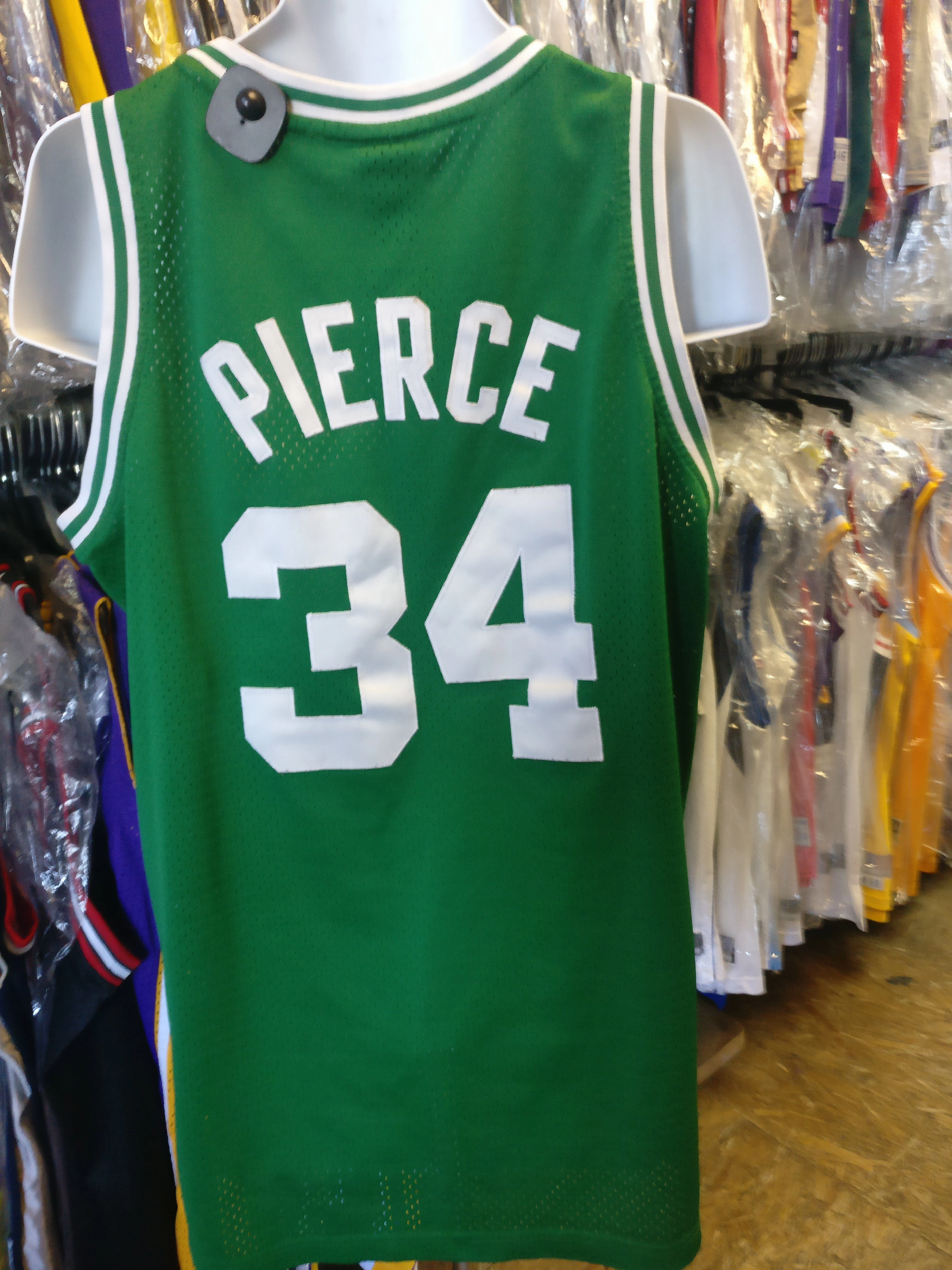 Vtg #34 PAUL PIERCE Boston Celtics NBA Reebok Authentic Jersey L