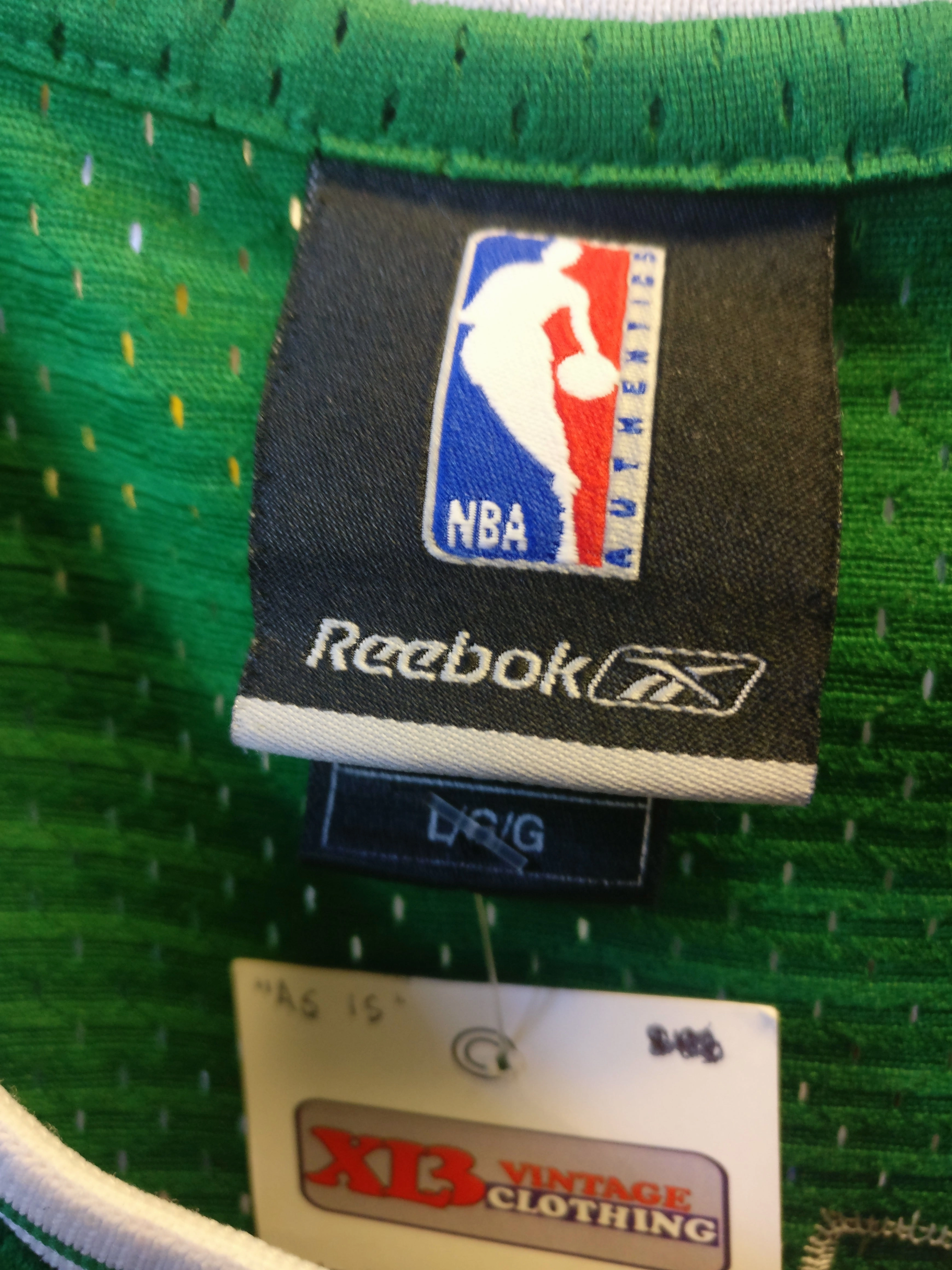 Vtg #34 PAUL PIERCE Boston Celtics NBA Reebok Authentic Jersey L