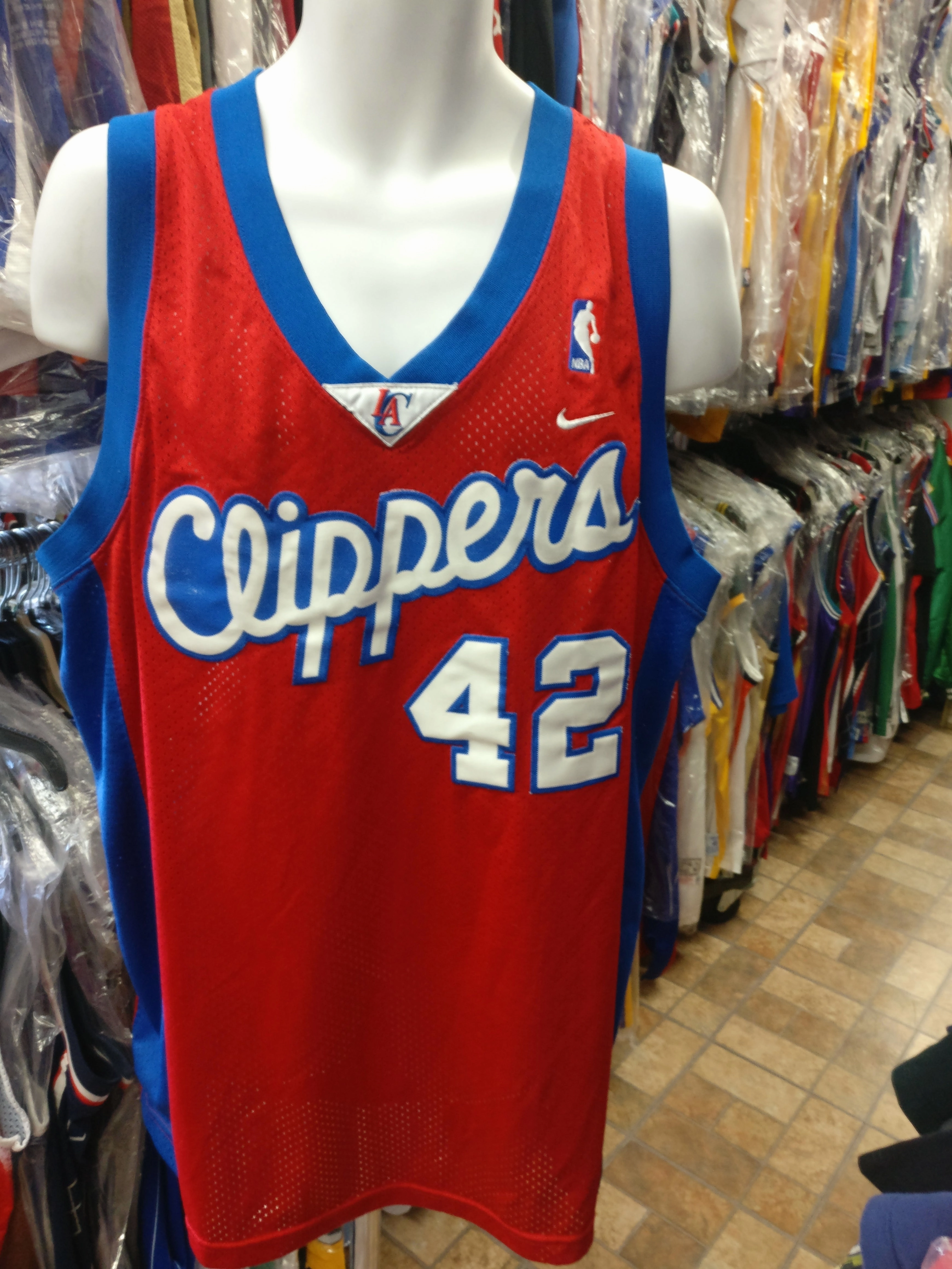 Vtg #42 ELTON BRAND Los Angeles Clippers NBA Nike Jersey XL