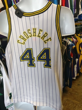 Vtg #44 AUSTIN CROSHERE Indiana Pacers Pinstripe Champion Jersey 18-20