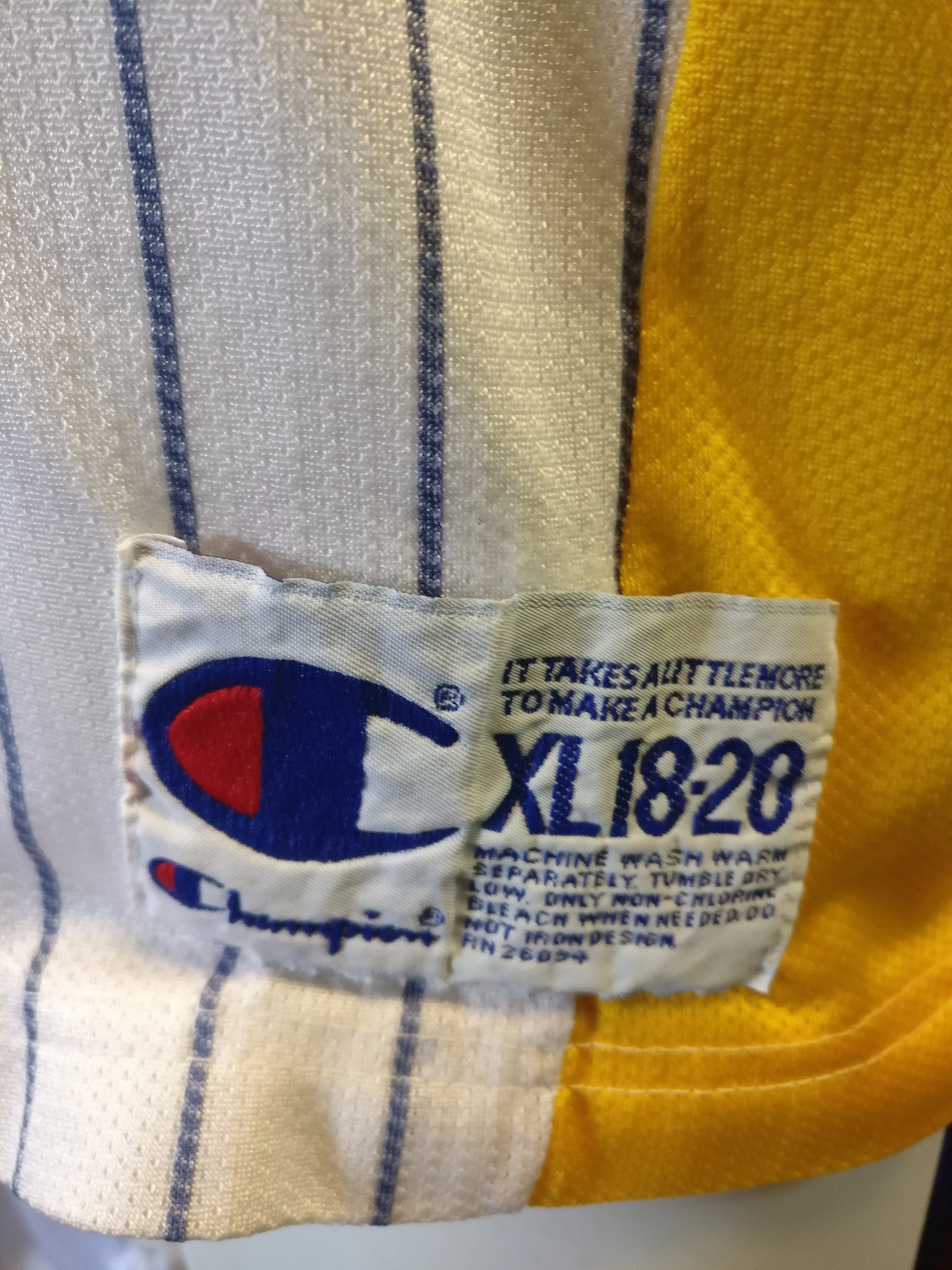 Vtg #44 AUSTIN CROSHERE Indiana Pacers Pinstripe Champion Jersey 18-20