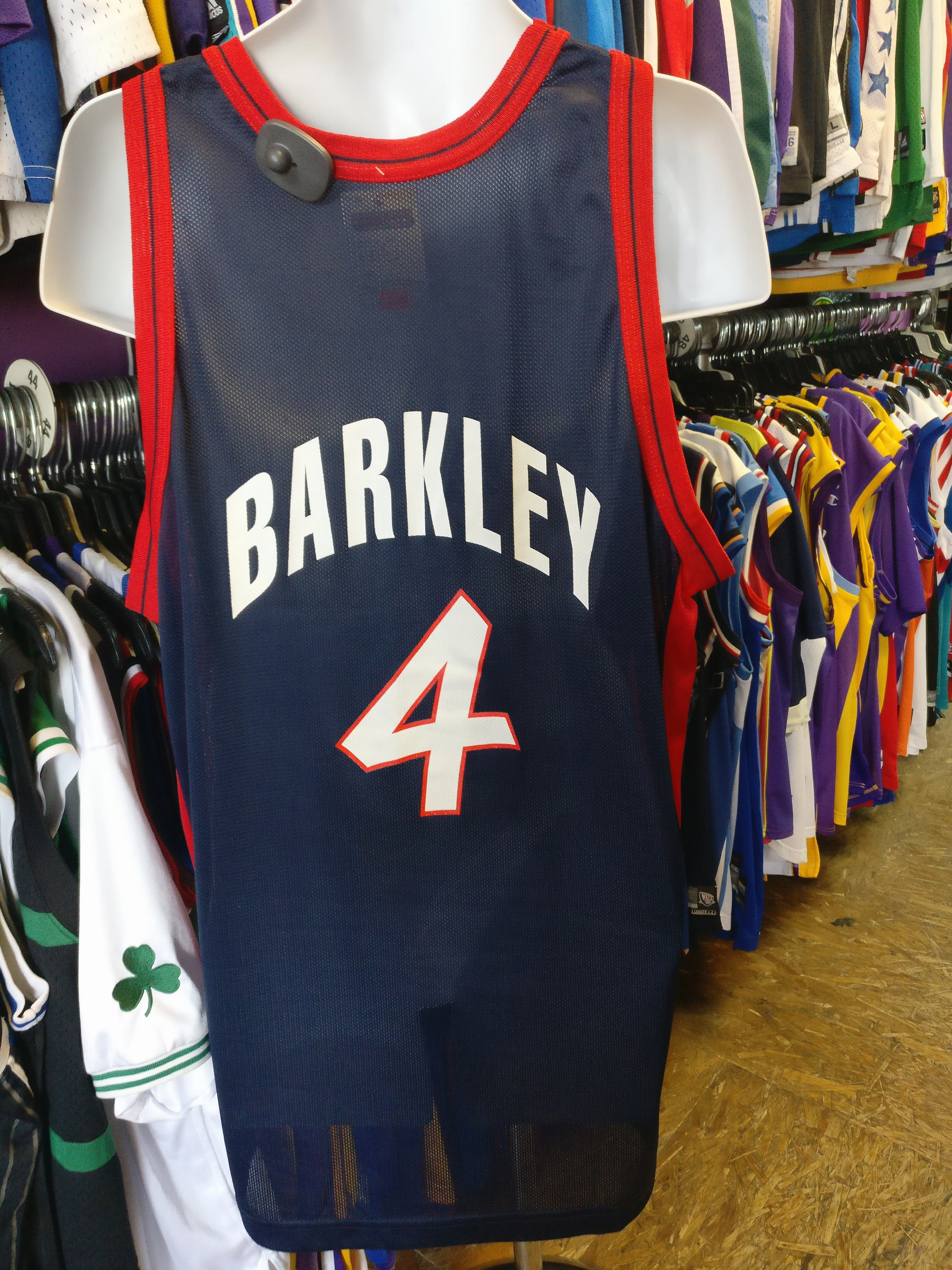 Vtg#4 CHARLES BARKLEY USA Dream Team NBA Champion Jersey XL(Deadstock)