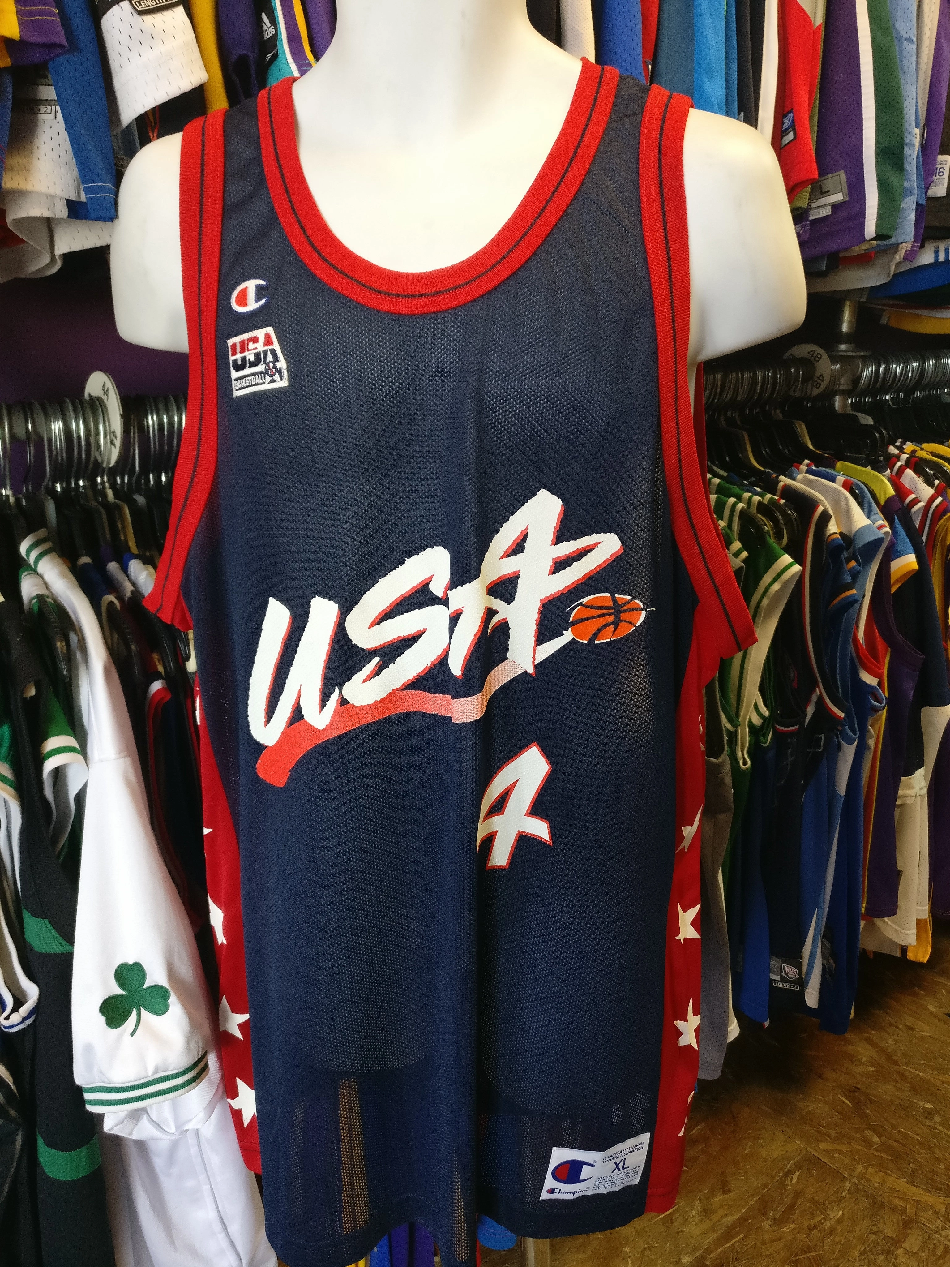 Vtg#4 CHARLES BARKLEY USA Dream Team NBA Champion Jersey XL(Deadstock)
