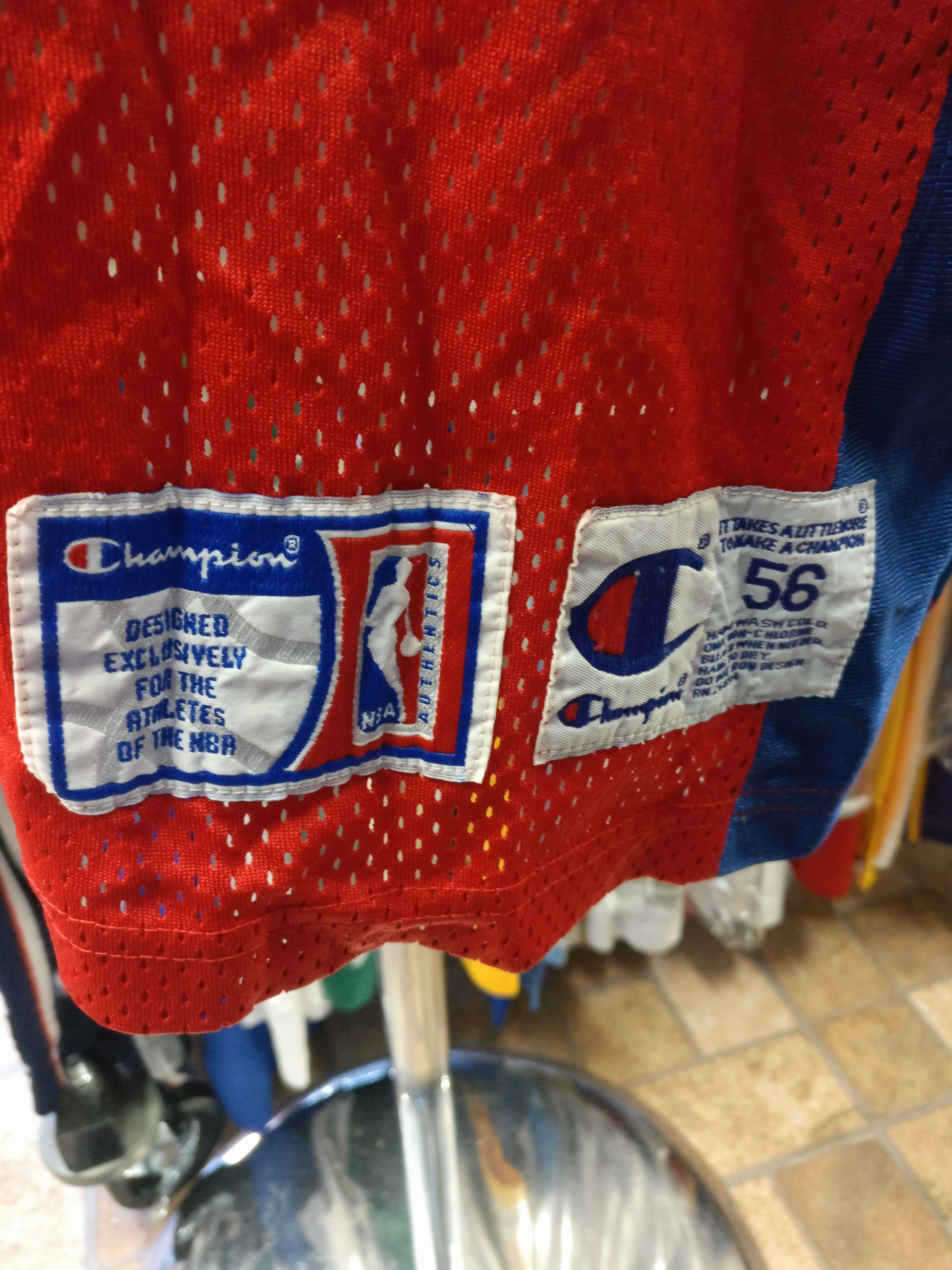 Vtg#7 LAMAR ODOM Los Angeles Clippers NBA Champion Authentic Jersey 56