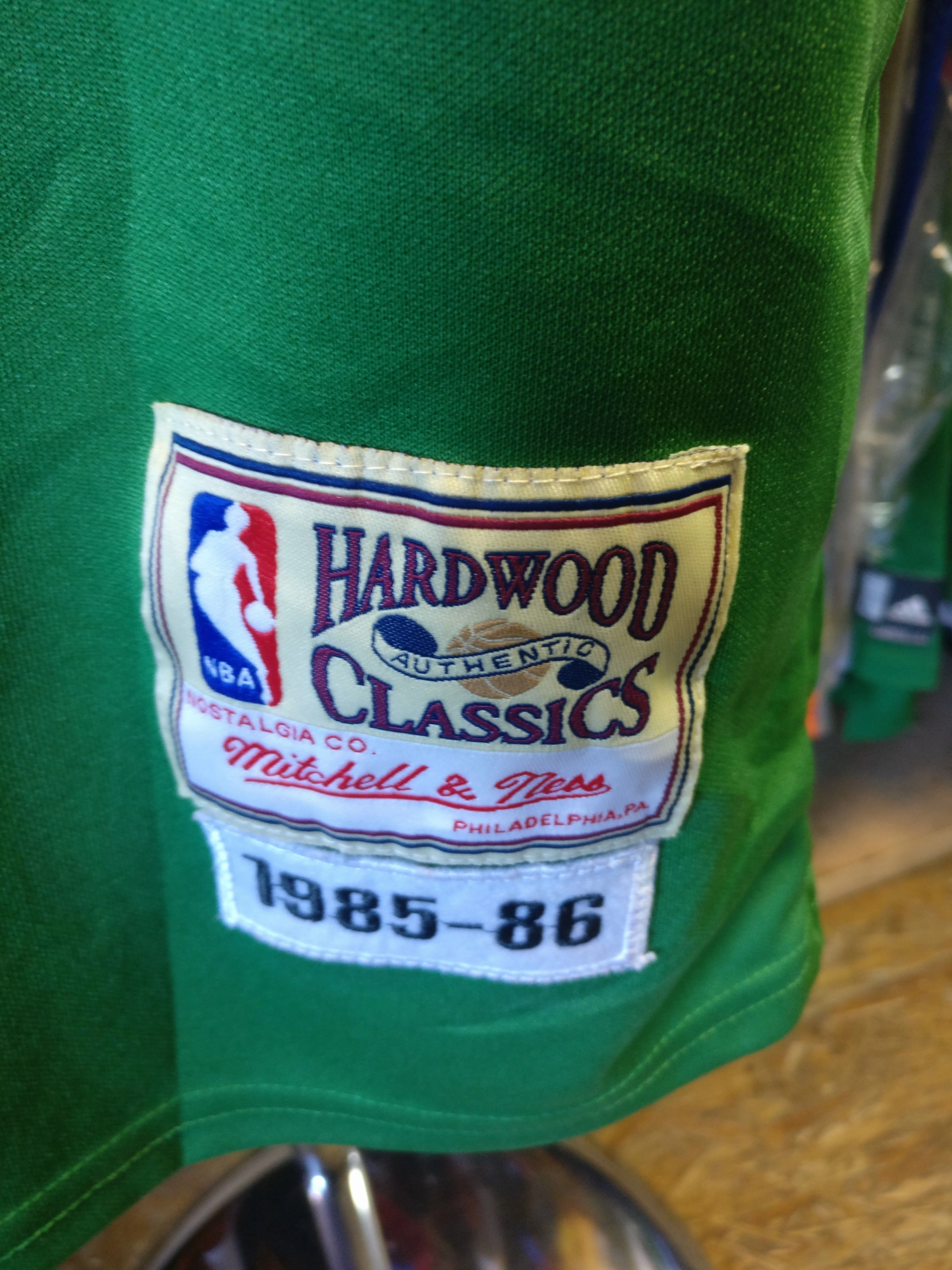 Vtg'85-'86 #33 LARRY BIRD Boston Celtics NBA Mitchell & Ness Jersey 52