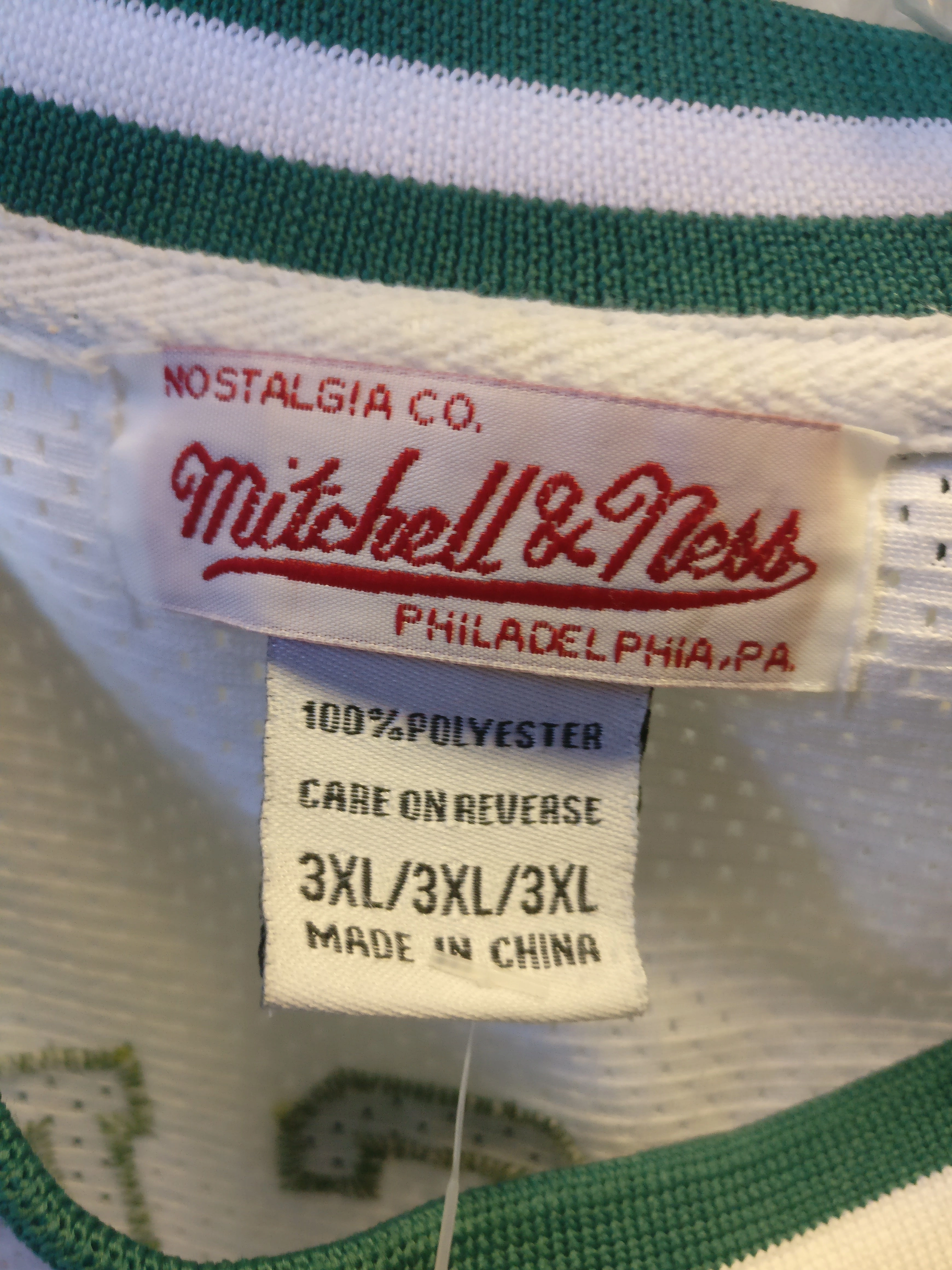 Vtg '62-'63 #6 BILL RUSSELL Celtics NBA Mitchell & Ness Jersey 3XL