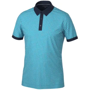 Galvin Green Mate Polo Shirt - Aqua/Navy Walk Loud