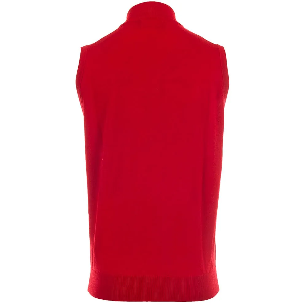 Holiday Sale Proquip Merino 1/2 Zip Sleeveless Slipover - Red