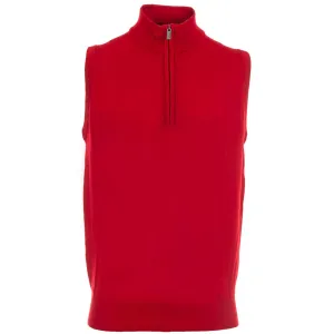 Proquip Merino 1/2 Zip Sleeveless Slipover - Red Built to Move You