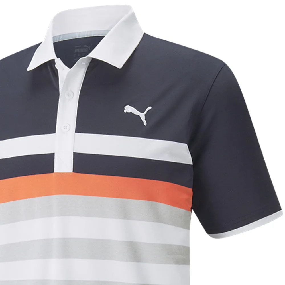 Affordable Father's Day Sale Puma Mattr One Way Polo Shirt - Navy Blazer/Hot Coral