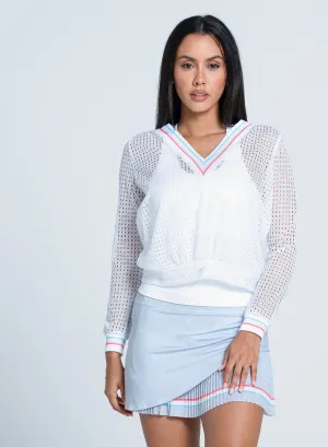 Bring the Heat Retro  Stripe Pullover