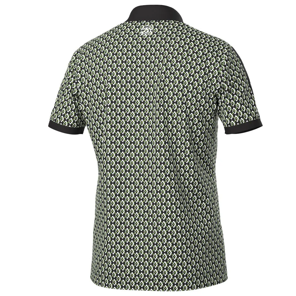 Galvin Green Maxwell Polo Shirt - Black/Fresh Green Born to Stand Out Stay in Motion