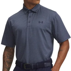 Sweetest Day Sale Under Armour Playoff 3.0 Stripe Polo Shirt - Midnight Navy/Downpour Grey/Midnight Navy