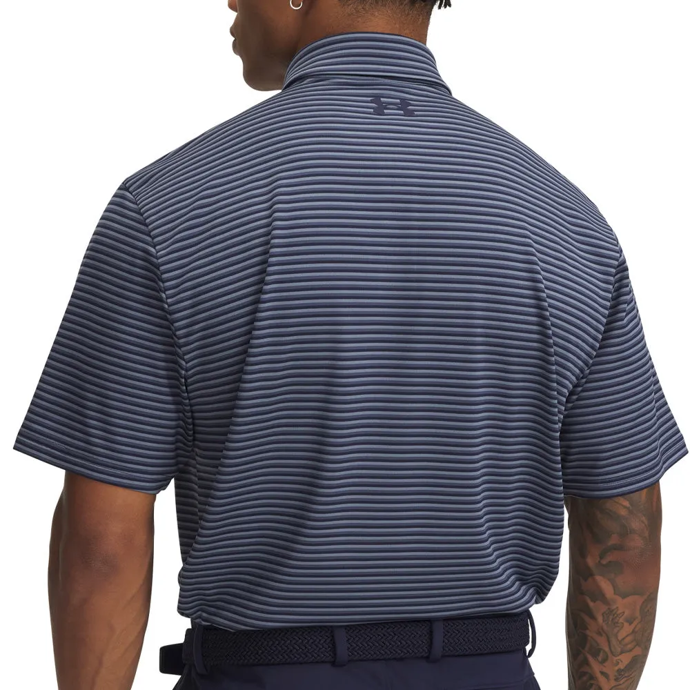 Under Armour Playoff 3.0 Stripe Polo Shirt - Midnight Navy/Downpour Grey/Midnight Navy President's Day Sale