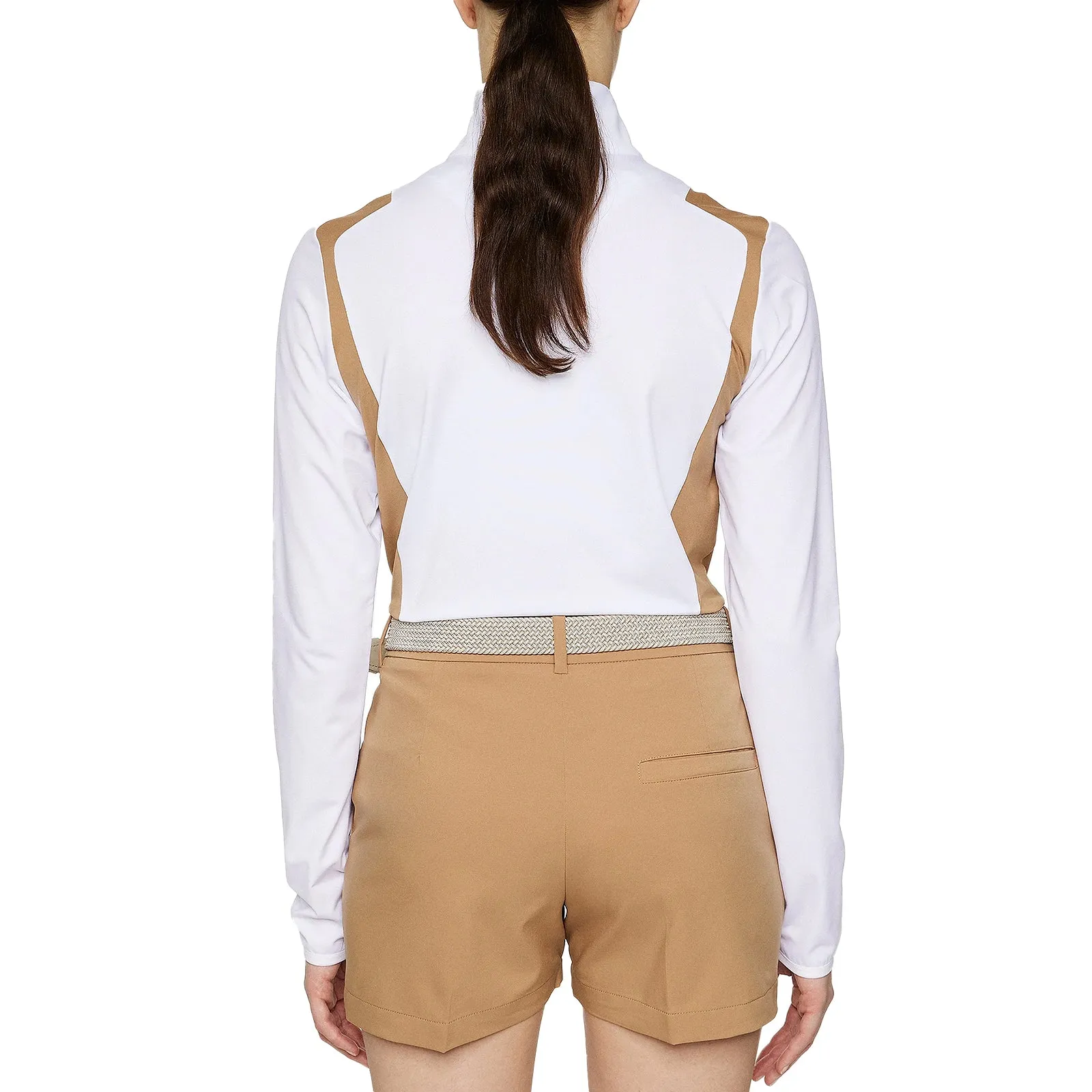 J.Lindeberg Women'S Mae Quarter Zip Golf Mid-Layer - White Step Out Boldly Biggest Sale of the Year