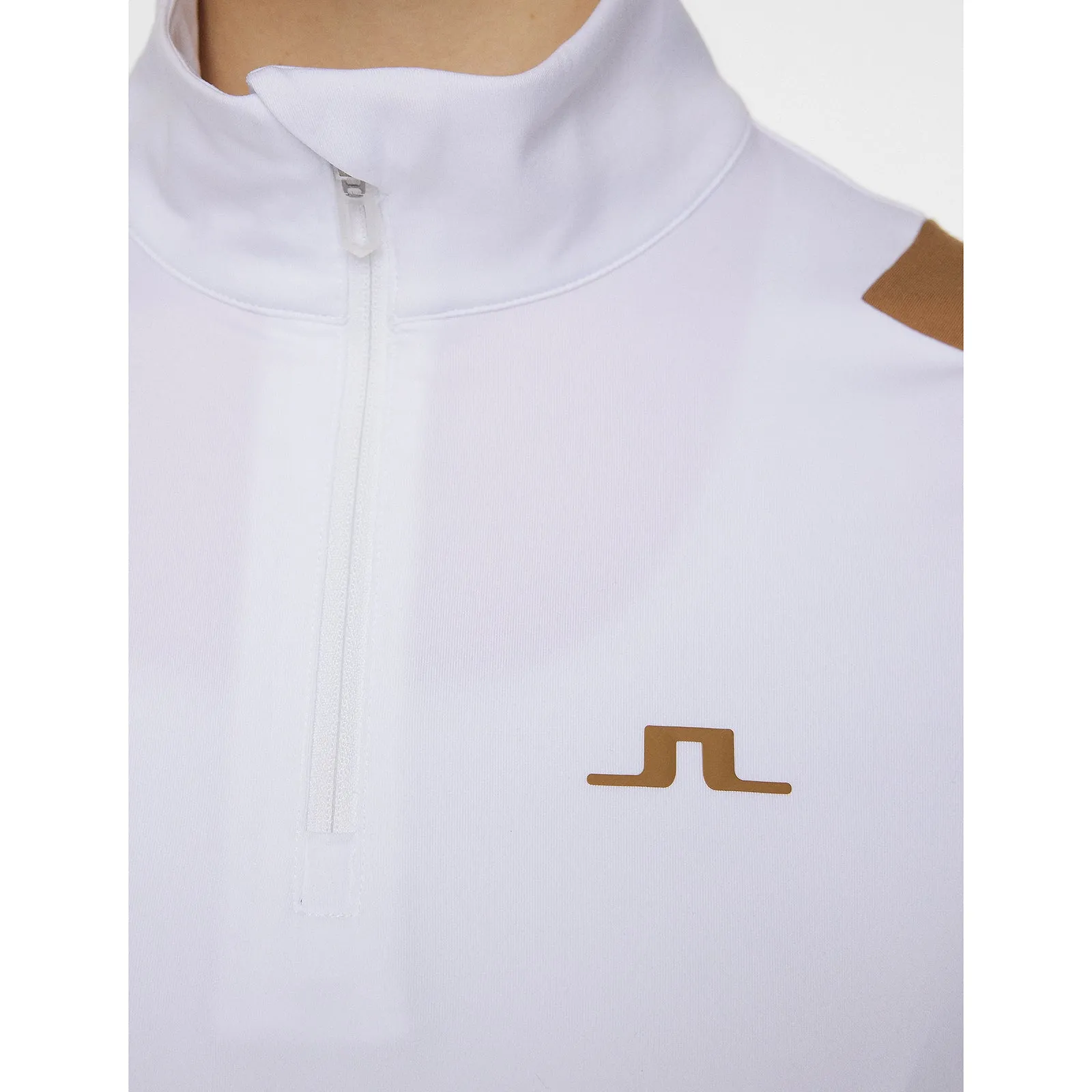 J.Lindeberg Women'S Mae Quarter Zip Golf Mid-Layer - White Make a Statement