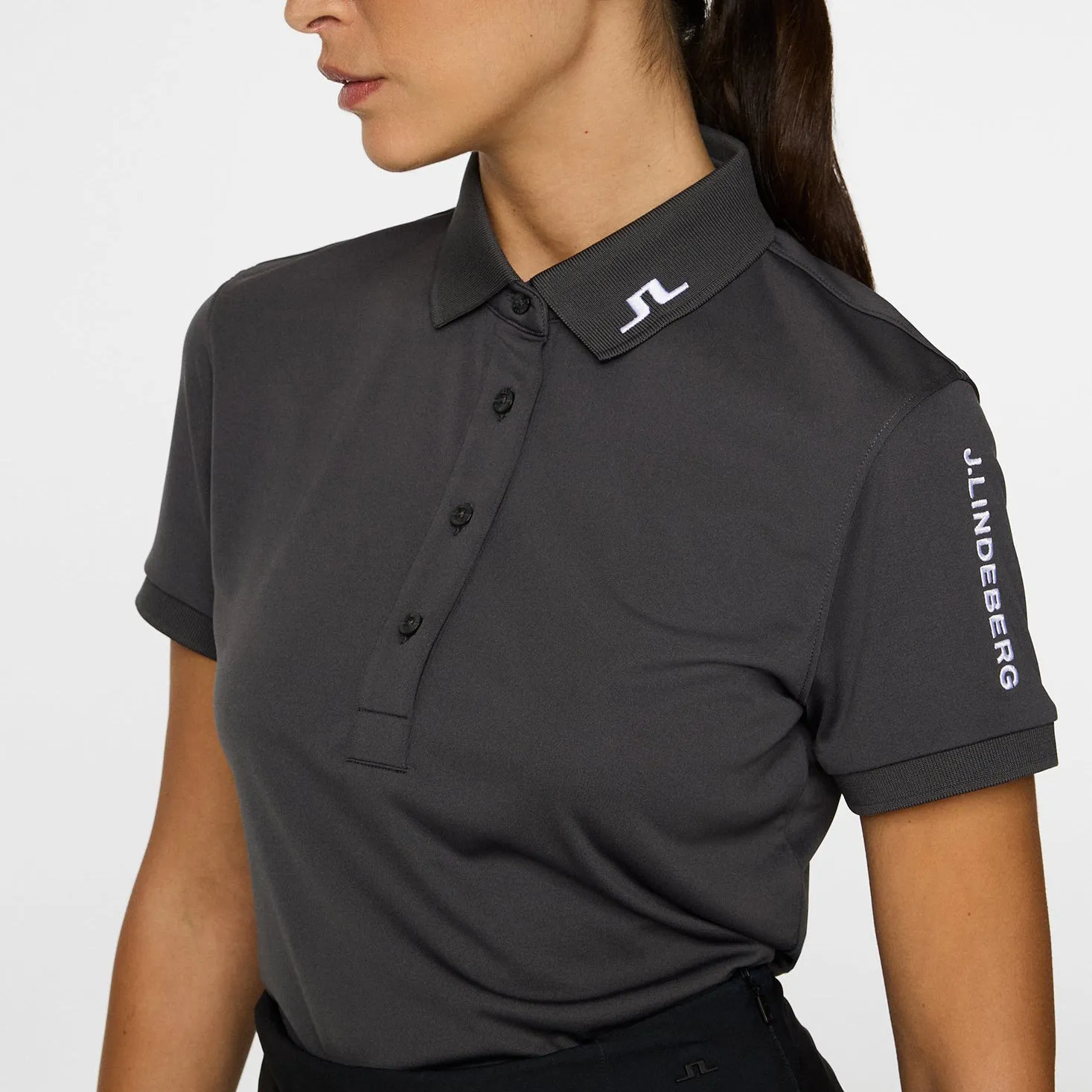 Redefine Classic Flash Sale J.Lindeberg Women'S Tour Tech Golf Polo Shirt - Asphalt