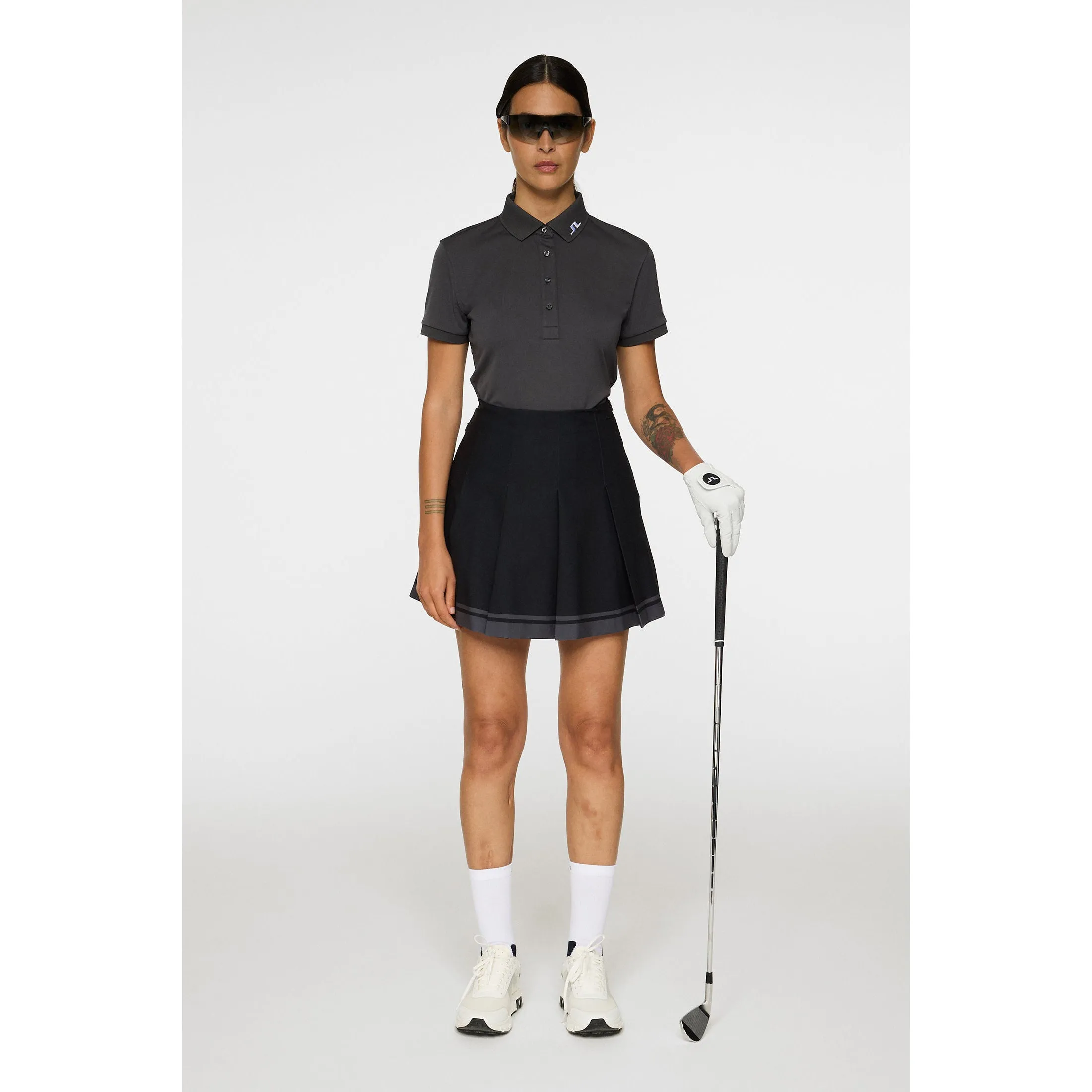 Own the Vibe Own Every Step J.Lindeberg Women'S Tour Tech Golf Polo Shirt - Asphalt