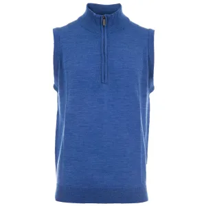 Proquip Merino 1/2 Zip Sleeveless Slipover - Blue Black Friday Deal