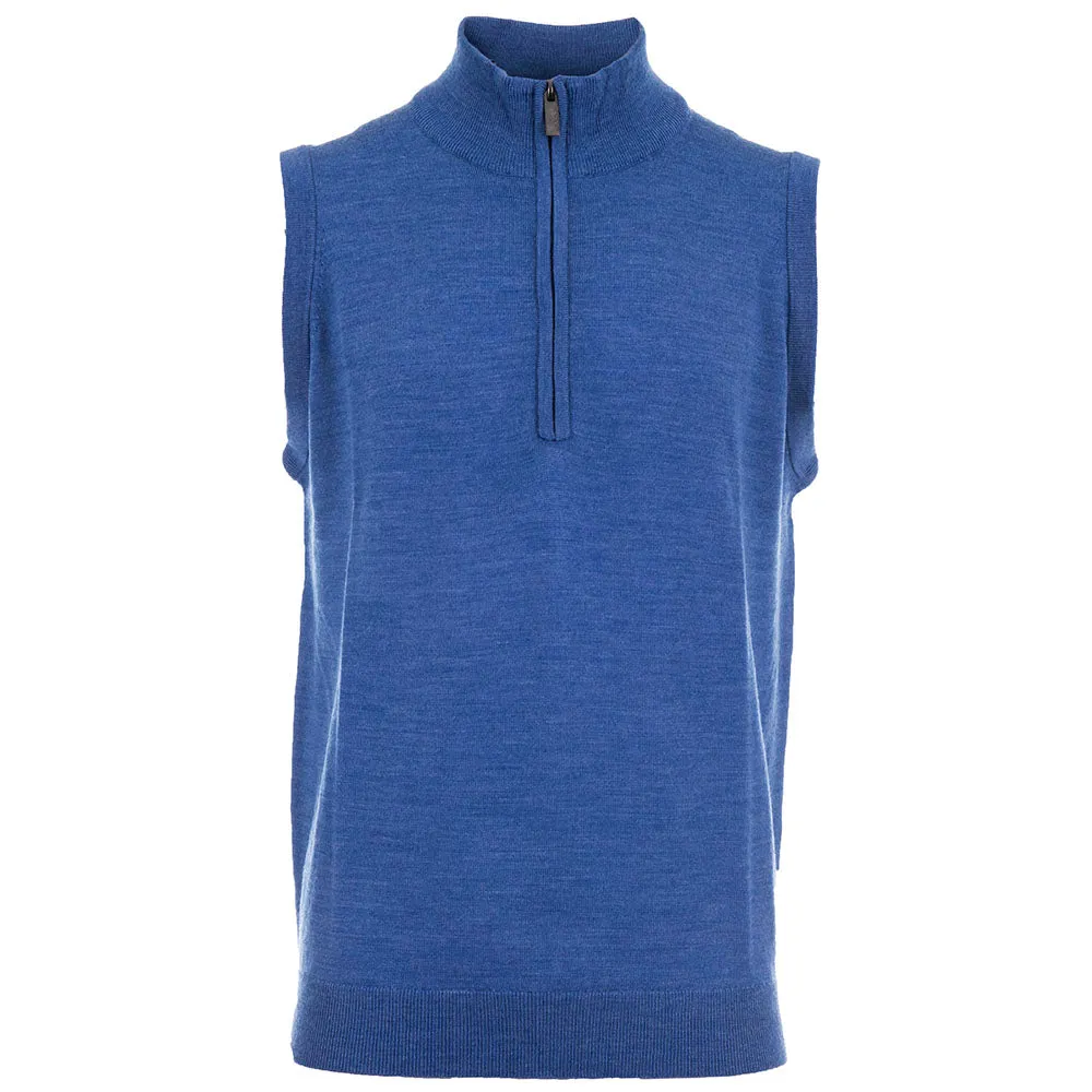 Proquip Merino 1/2 Zip Sleeveless Slipover - Blue Black Friday Deal