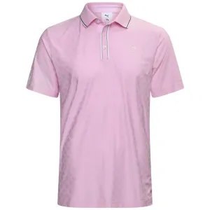 Walk with Power Hit Your Next Level Puma X Ap Tipped Jacquard Polo Shirt - Pale Pink