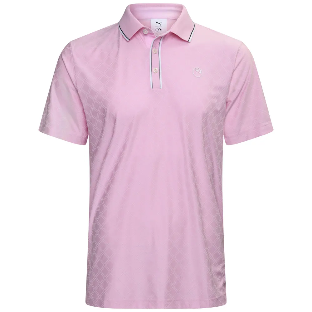 Walk with Power Hit Your Next Level Puma X Ap Tipped Jacquard Polo Shirt - Pale Pink