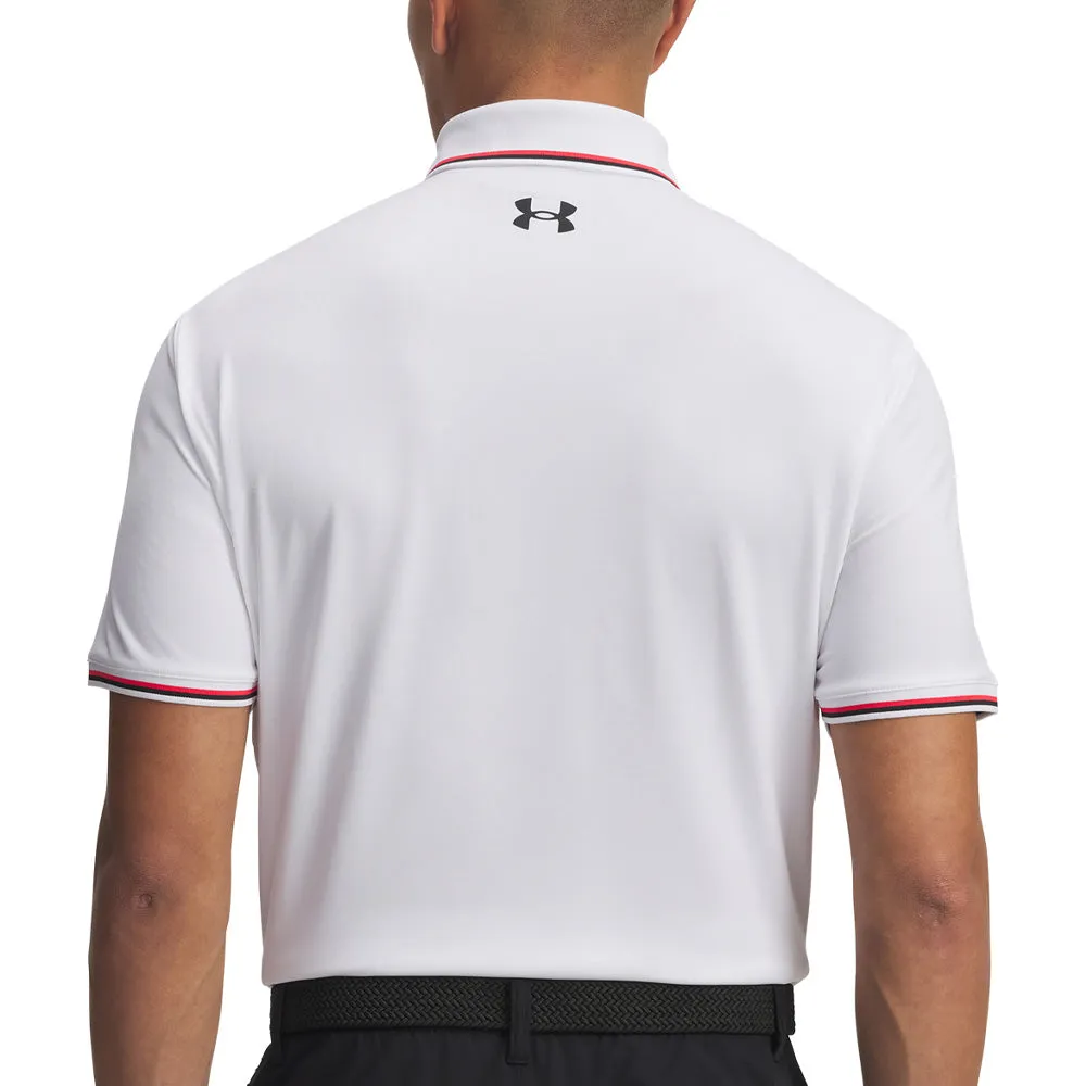 Valentine's Day Sale Loud Looks, Smooth Moves Under Armour Playoff 3.0 Rib Polo Shirt - White/Racer Red/Black