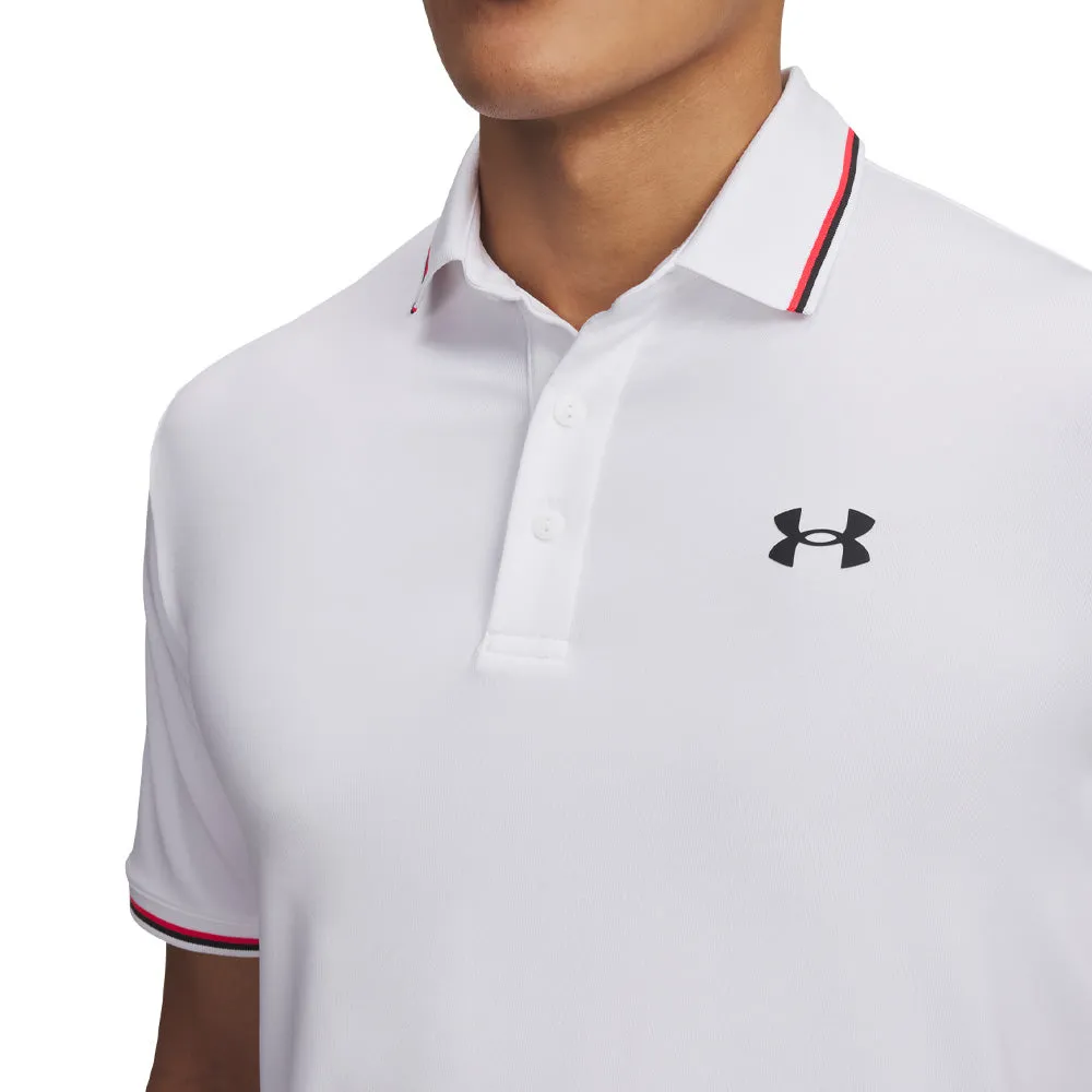 Back To School Sale Under Armour Playoff 3.0 Rib Polo Shirt - White/Racer Red/Black
