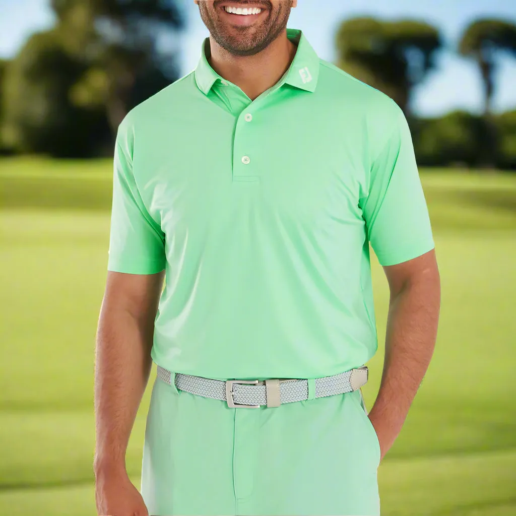 Labor Day Sale All Eyes on You Footjoy Abacus Print Lisle Polo Shirt - Seafoam