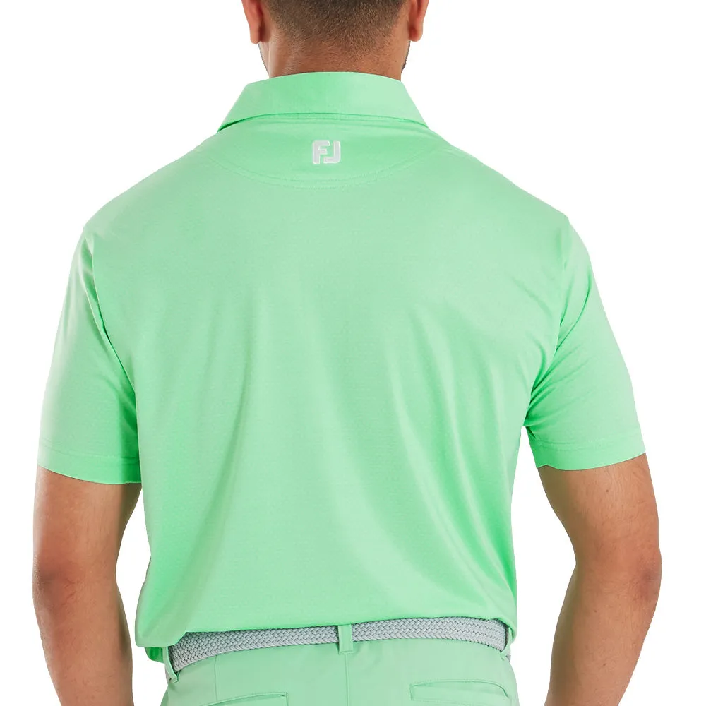 Footjoy Abacus Print Lisle Polo Shirt - Seafoam Style Meets Power