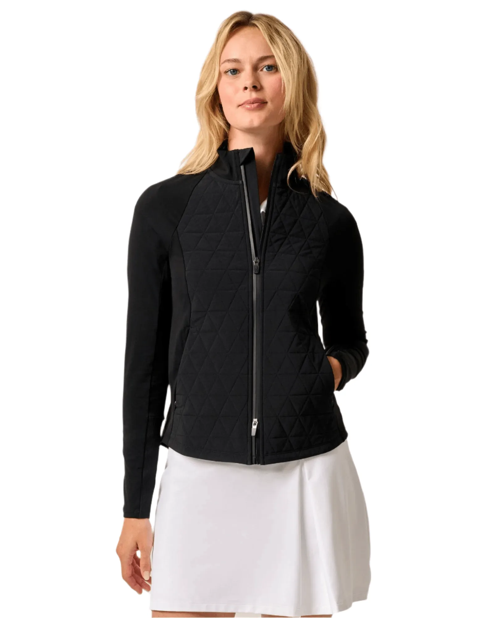 Johnnie-O - Women'S Hannah Performance Mixed Media Jacket Black Friday Offer